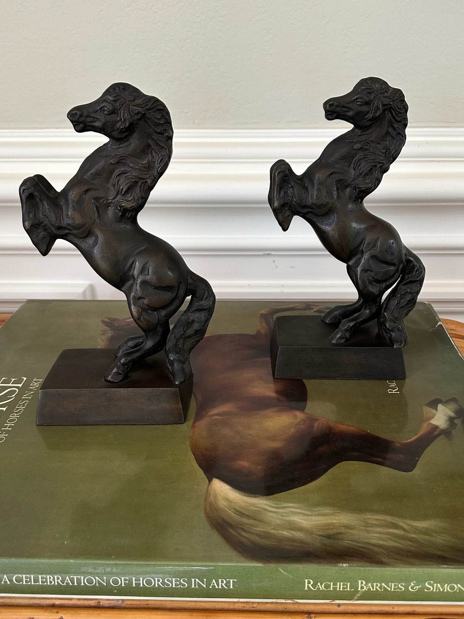 Vintage 1970's Bronze Finish Horse Sculptures -a Pair - 9