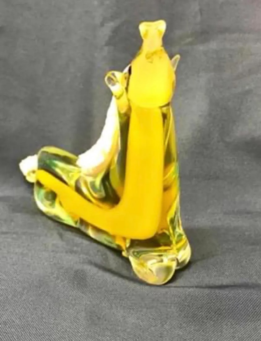 Midcentury Murano Glass Art "Laying Horse" Figurine - 3