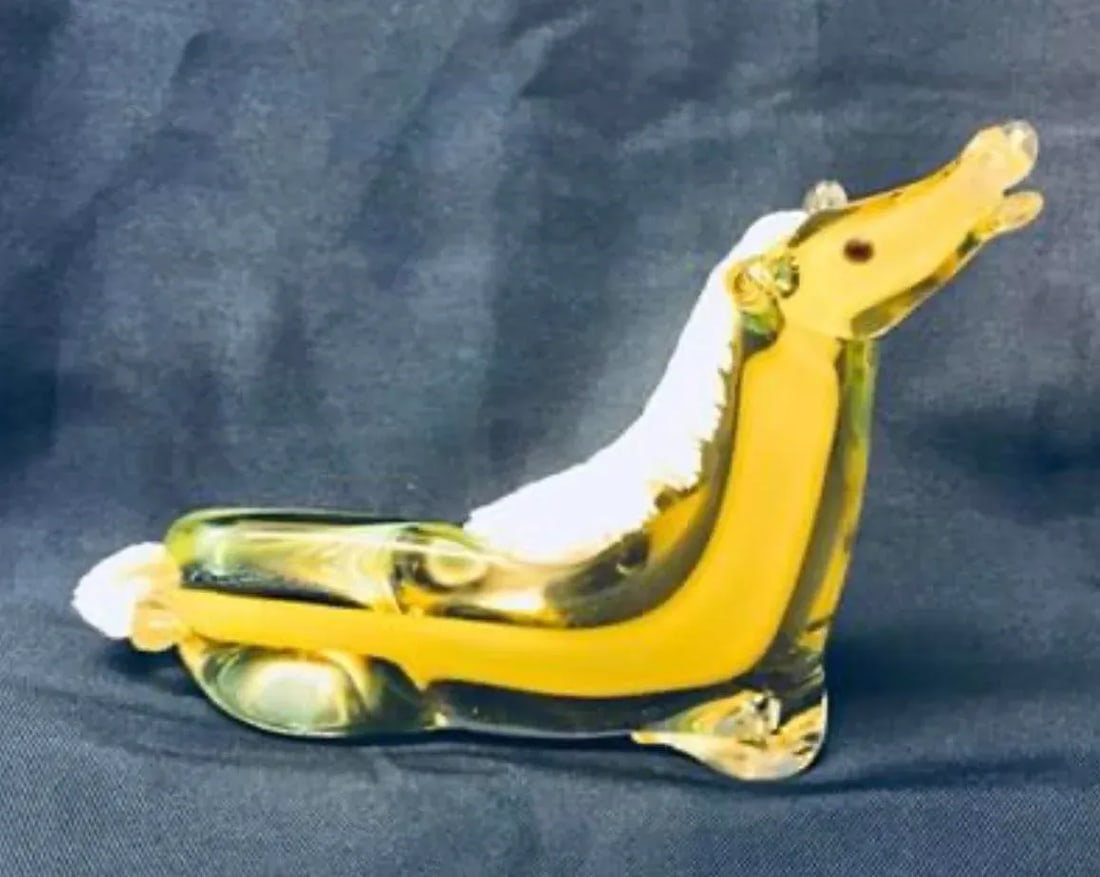 Midcentury Murano Glass Art "Laying Horse" Figurine - 6