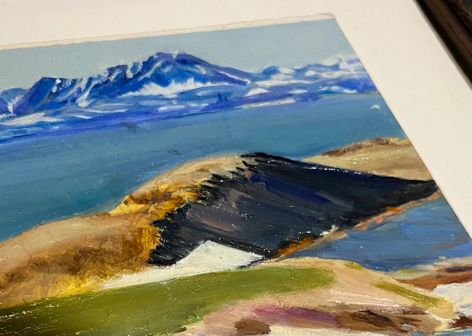 Vintage Landscape / Seascape Painting Oil on Board Framed - 2