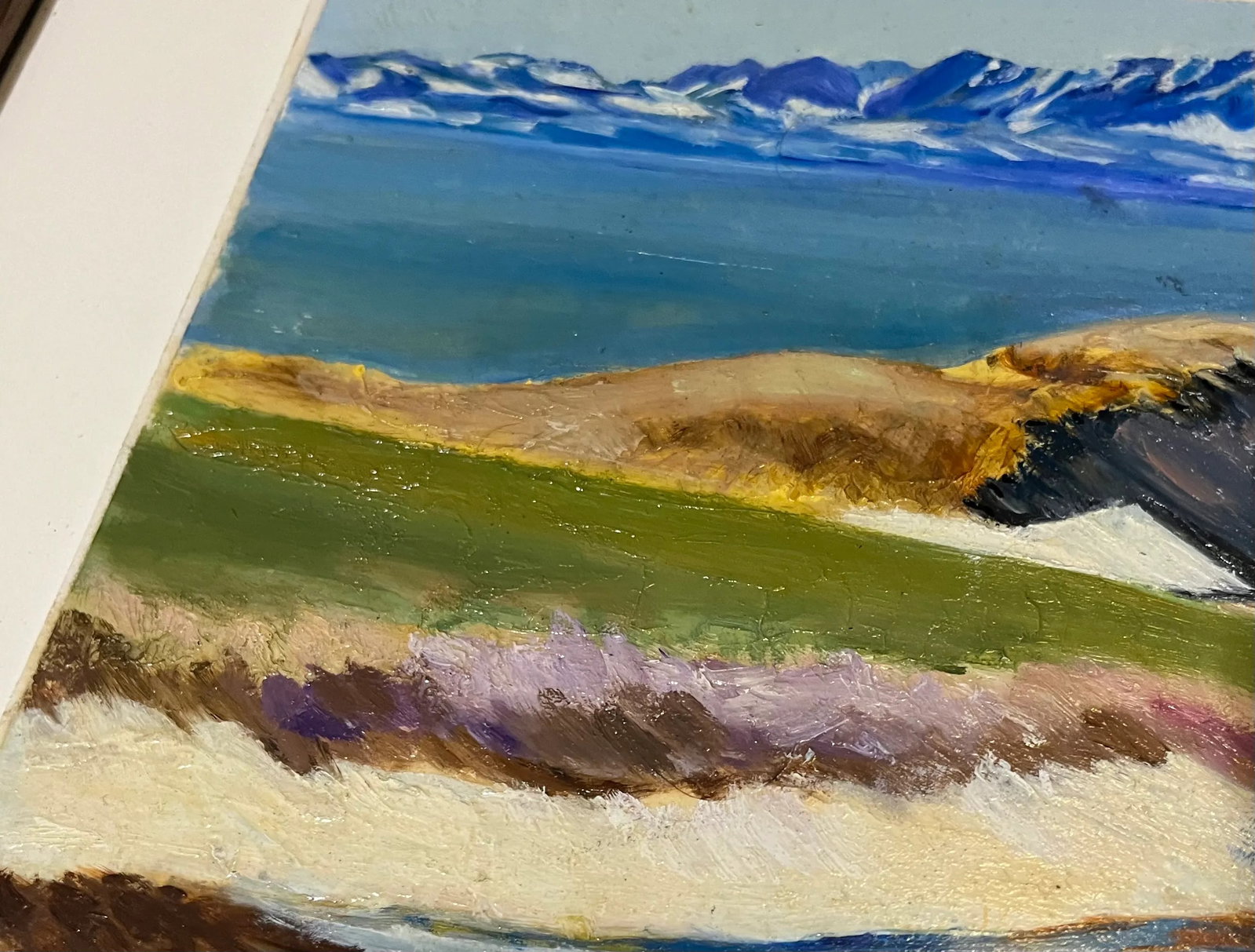 Vintage Landscape / Seascape Painting Oil on Board Framed - 4