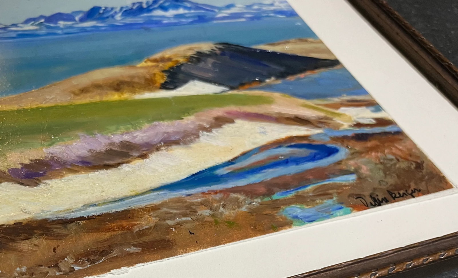 Vintage Landscape / Seascape Painting Oil on Board Framed - 5