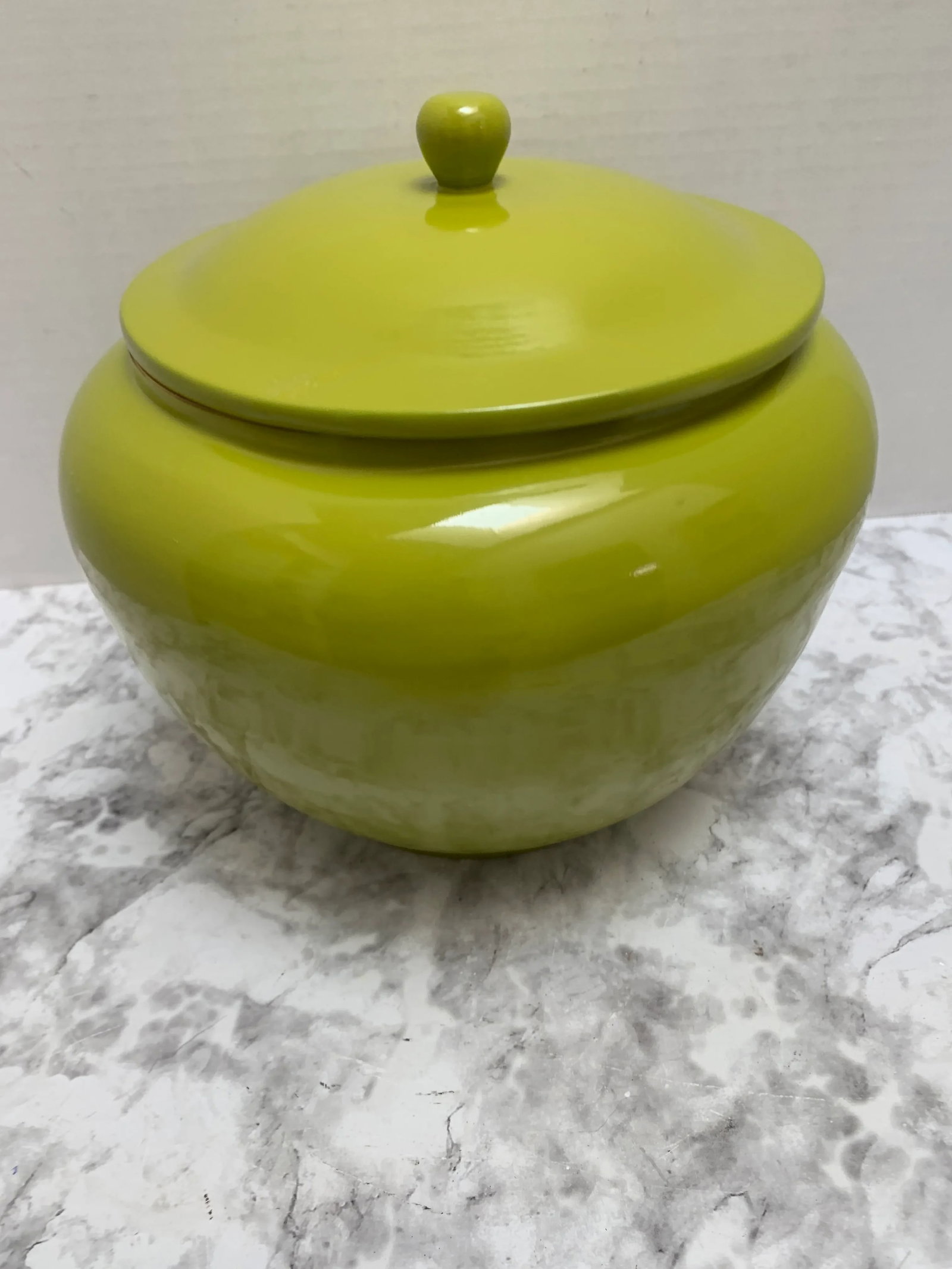Vintage Bamboo Jonathan Adler Green Storage Vessel - 4