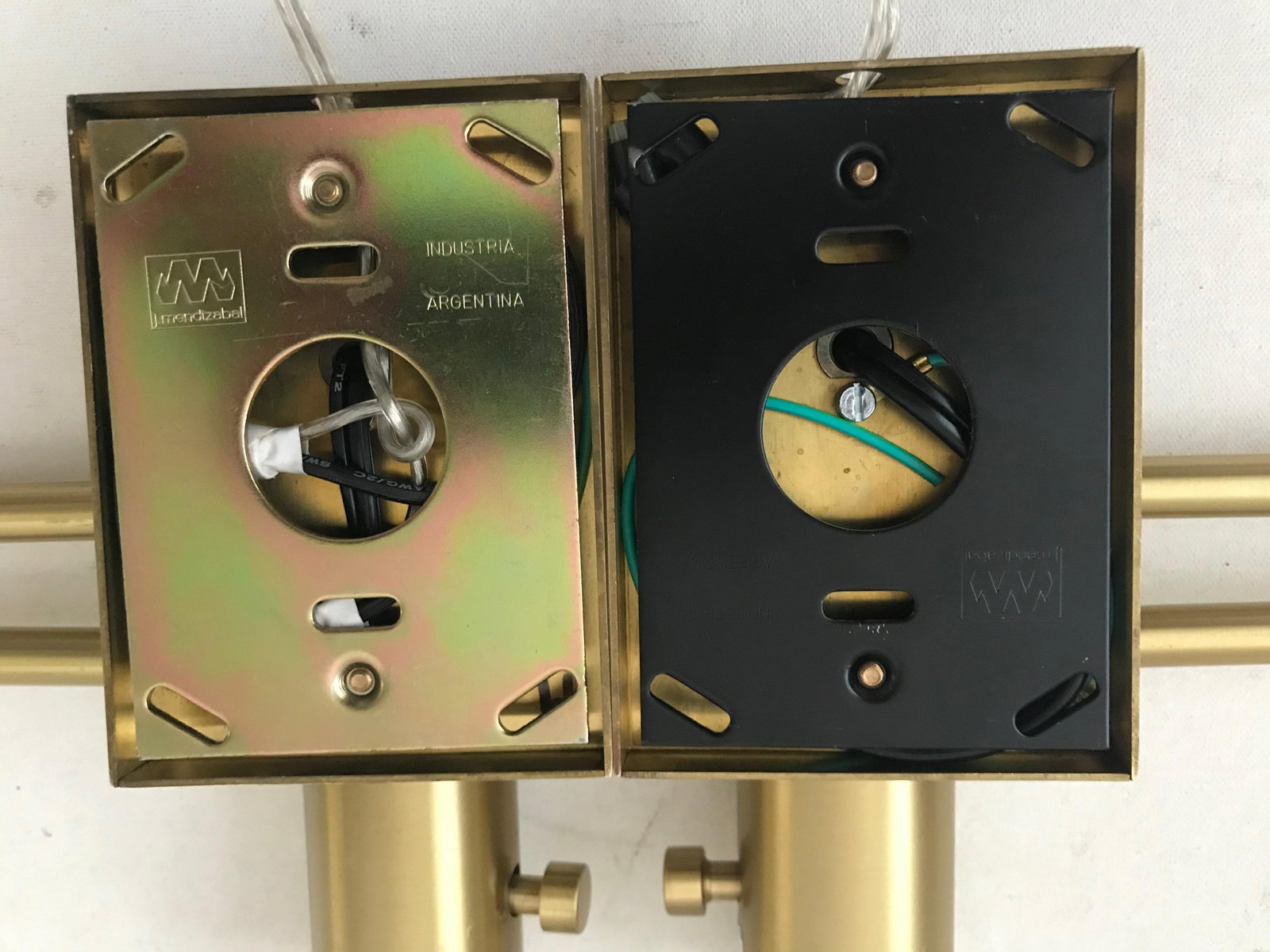 Mendizabal Industria Brass Swing Out Arm Wall Lamps Modern- a Pair - 7
