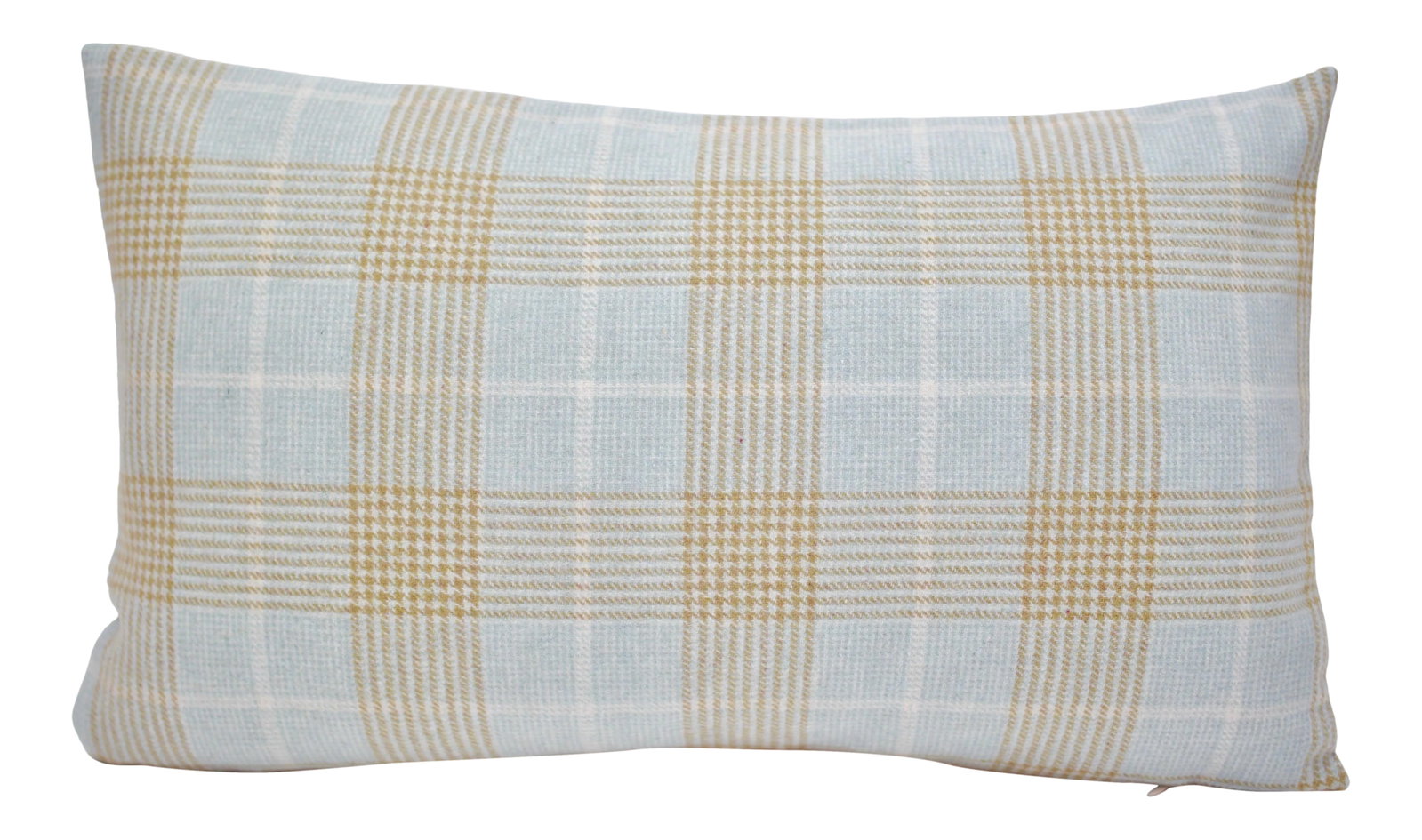 Jacques Bouvet Et Cie "Twinh Peaks" 20" X 12" Wool Pillow: Beautifully handmade Jacques Bouvet "Twinh Peaks" wool pillow in "Spa." Features a gorgeous upholstery weight backing from Larsen, a down/feather insert, and an invisible zipper closure. Condition: