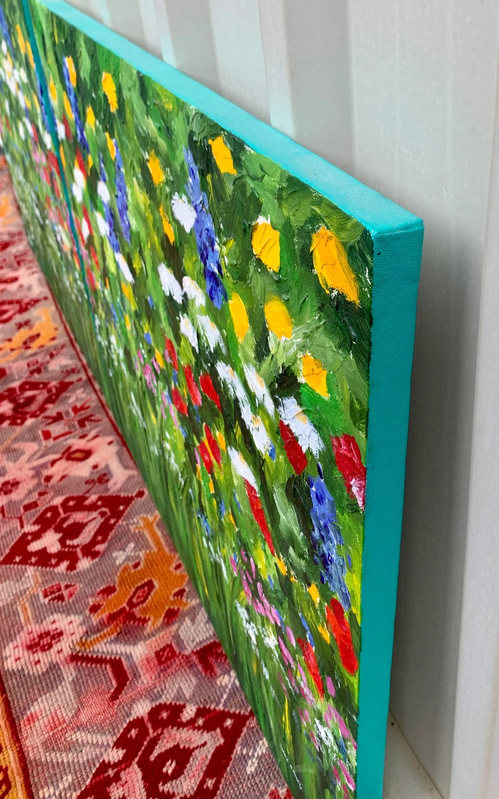Original Teresa M. Turner "Freedom Garden" Diptych Paintings- a Pair - 10