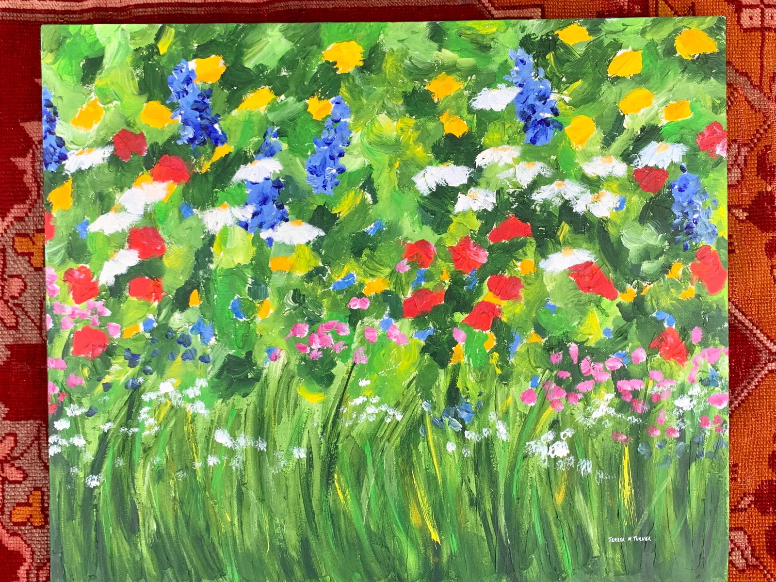 Original Teresa M. Turner "Freedom Garden" Diptych Paintings- a Pair - 12