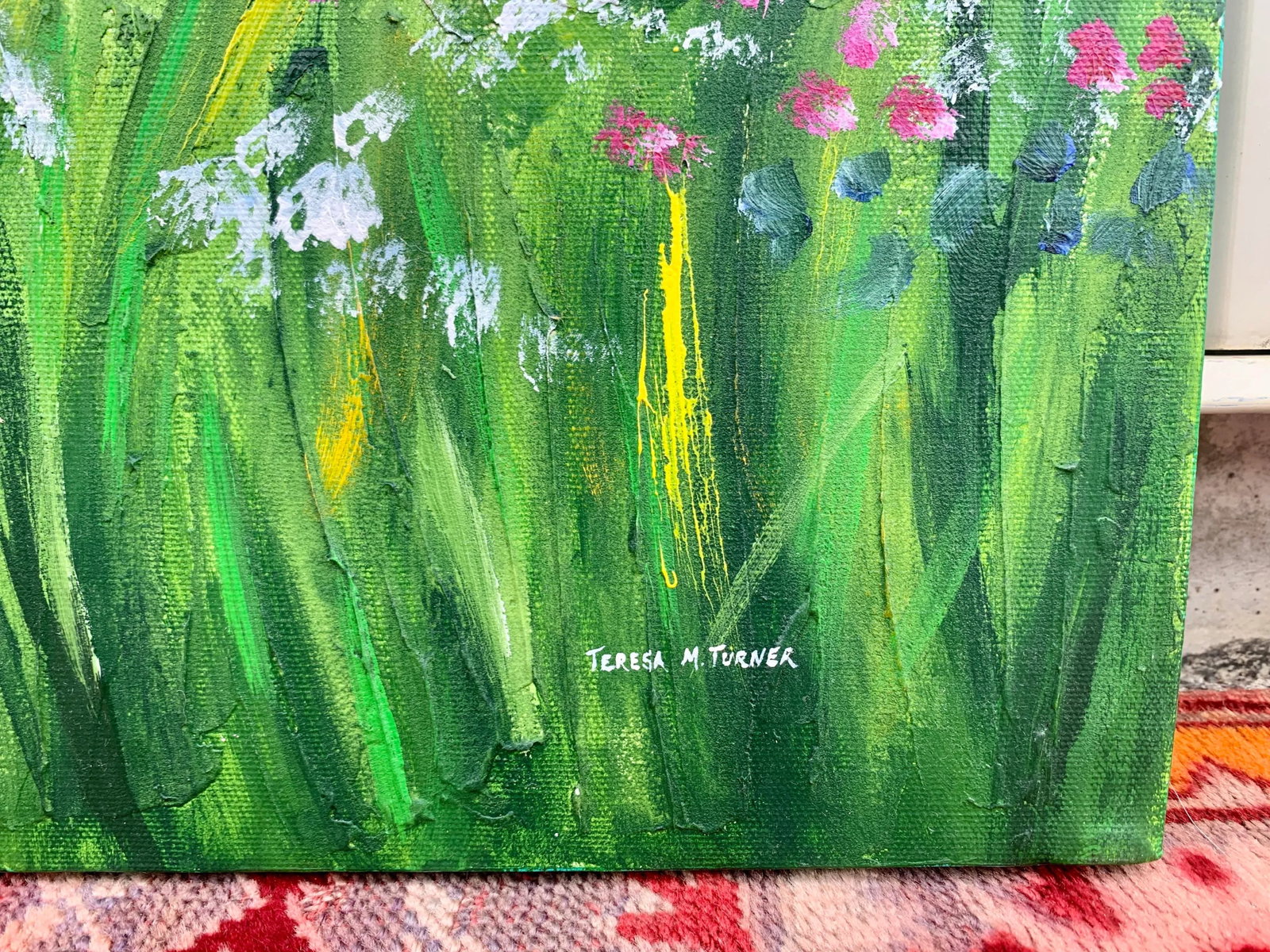 Original Teresa M. Turner "Freedom Garden" Diptych Paintings- a Pair - 4