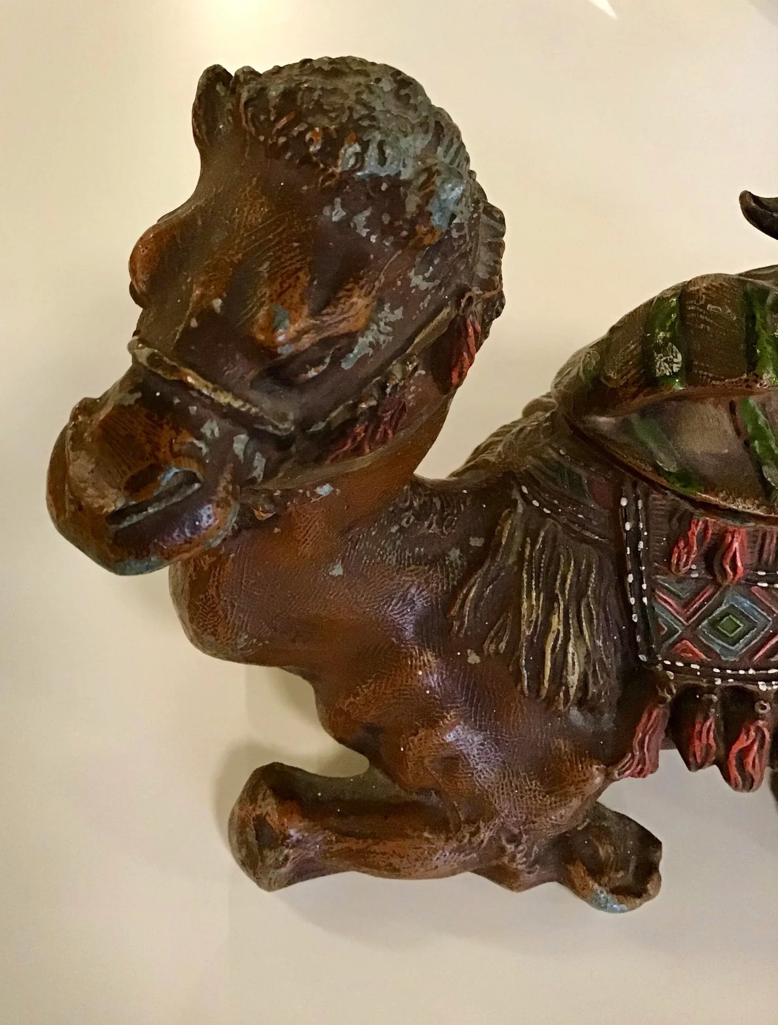 Antique Anglo-Indian Styled Cast Metal Camel Inkwell Sculpture - 11