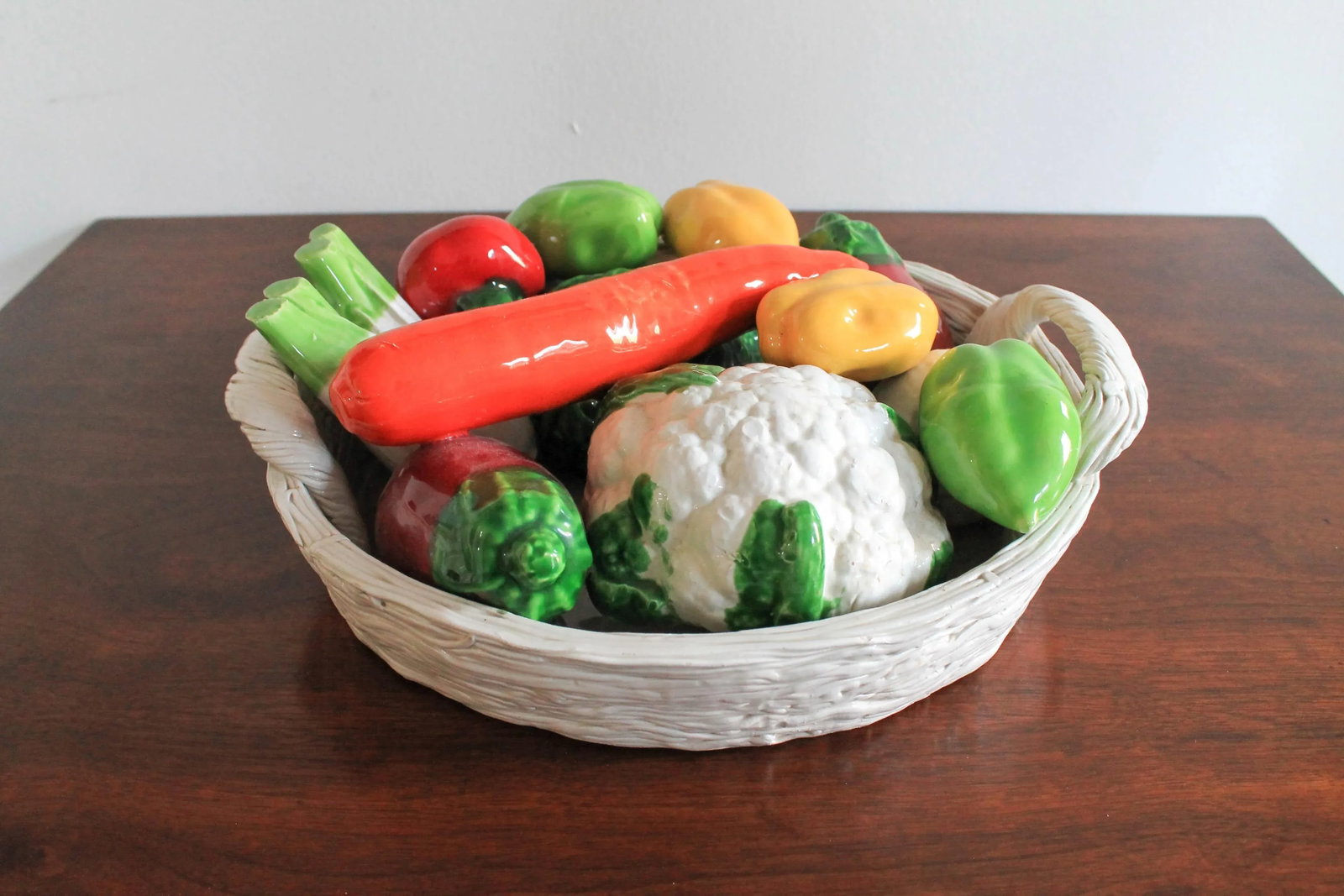 Vintage Bassano Italy Ceramic Bowl of Vegetables - 2