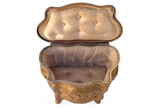 Antique Gold Dragon Chinosiere Chest - 4
