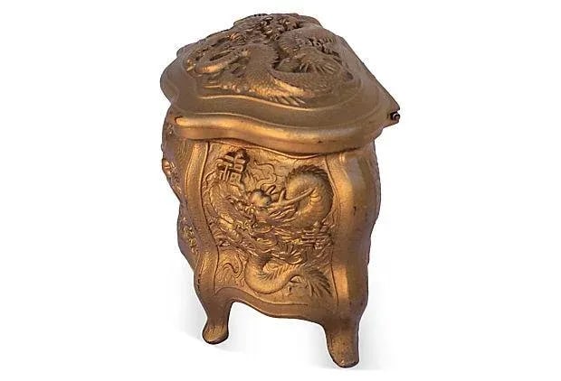 Antique Gold Dragon Chinosiere Chest - 6