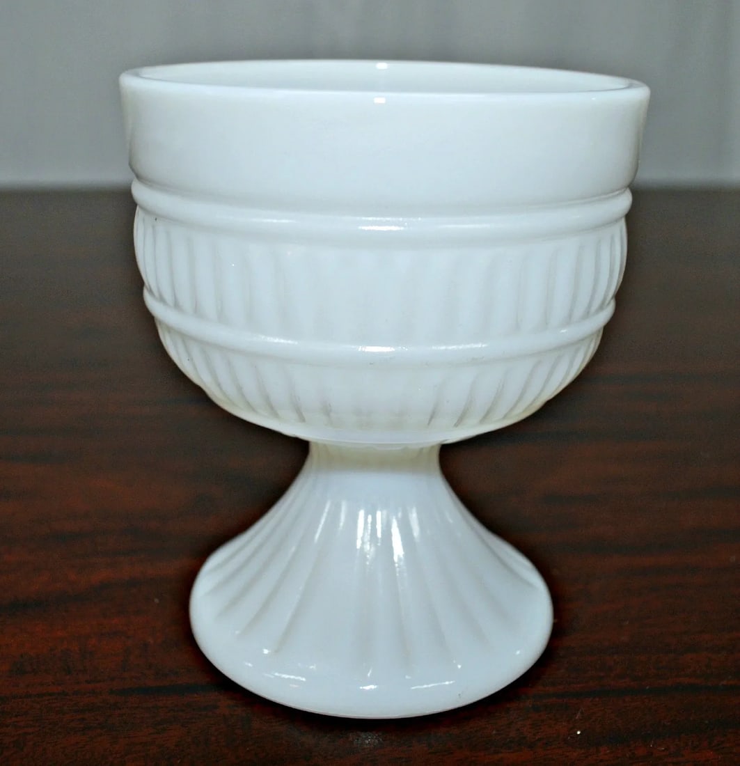 Milk Glass Compote Dish - 2