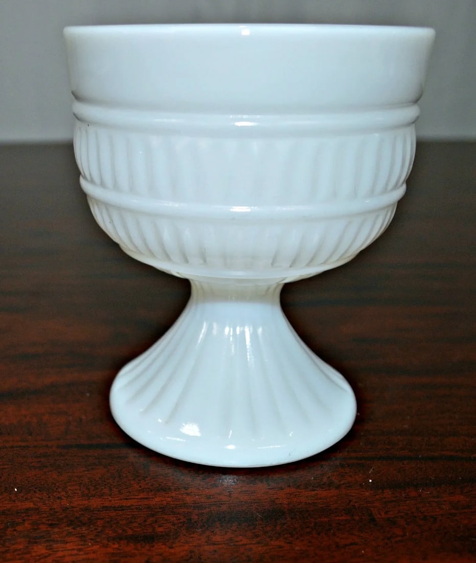 Milk Glass Compote Dish - 5