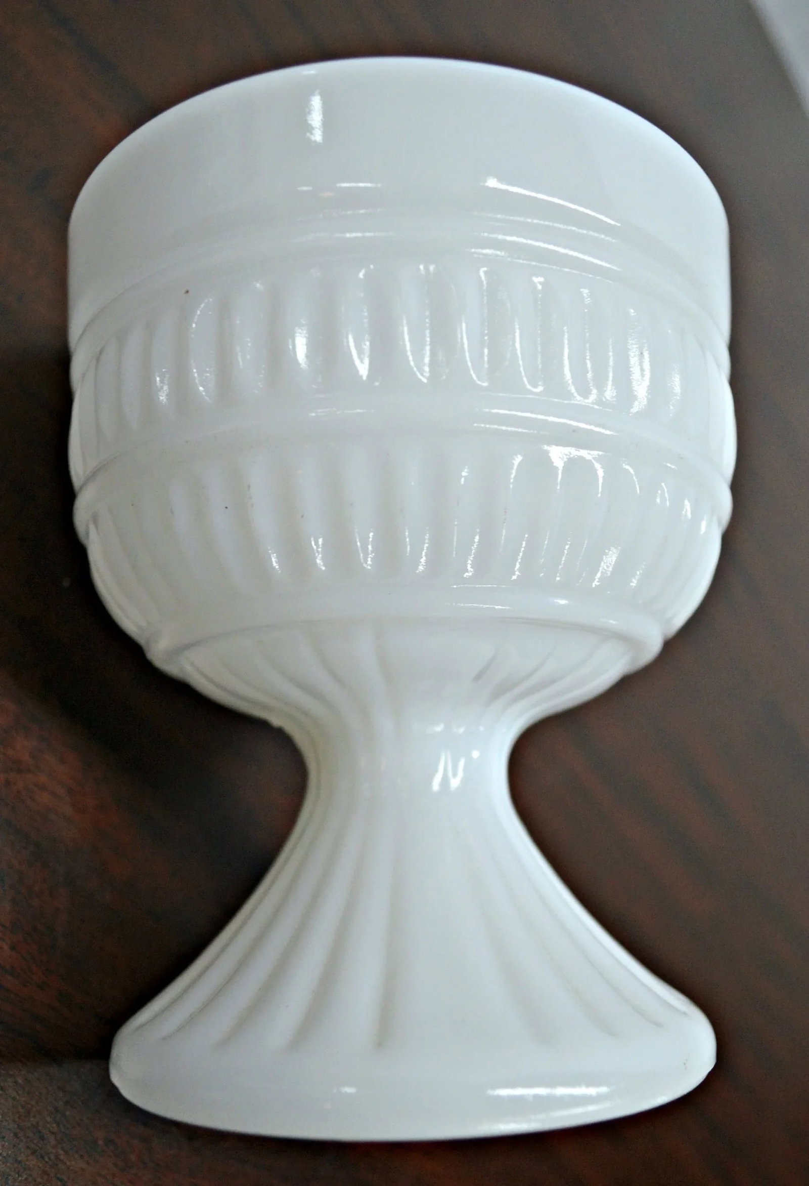 Milk Glass Compote Dish - 6