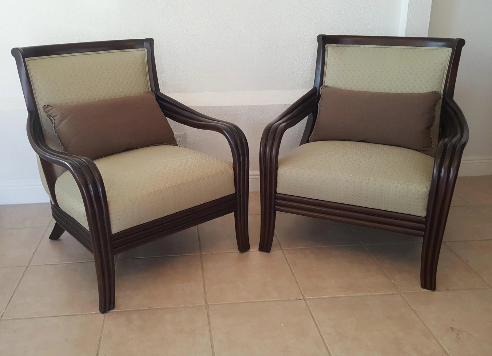Thomasville Bentwood Arm Lounge Chairs - a Pair - 10