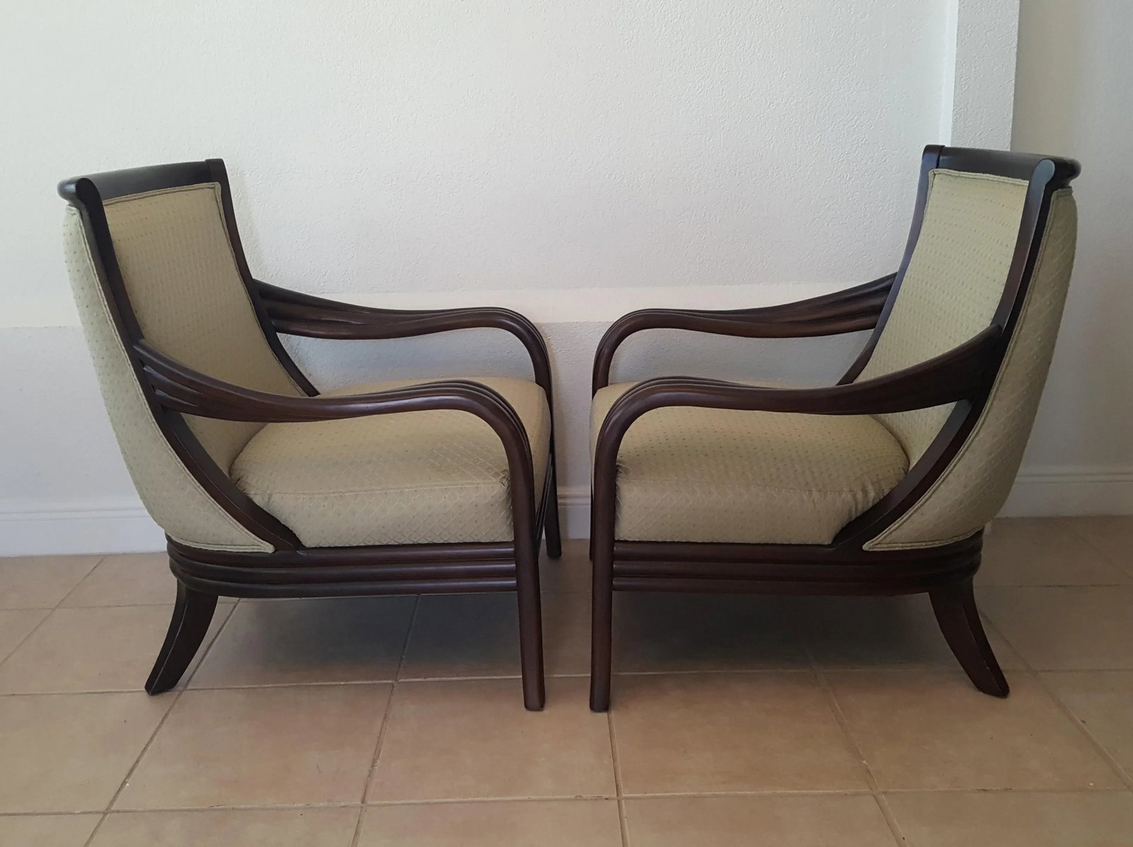 Thomasville Bentwood Arm Lounge Chairs - a Pair - 4