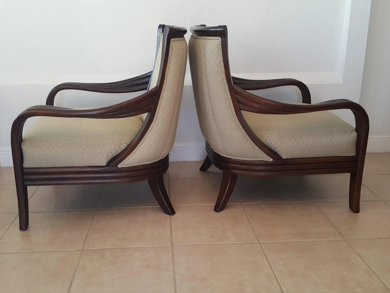 Thomasville Bentwood Arm Lounge Chairs - a Pair - 6