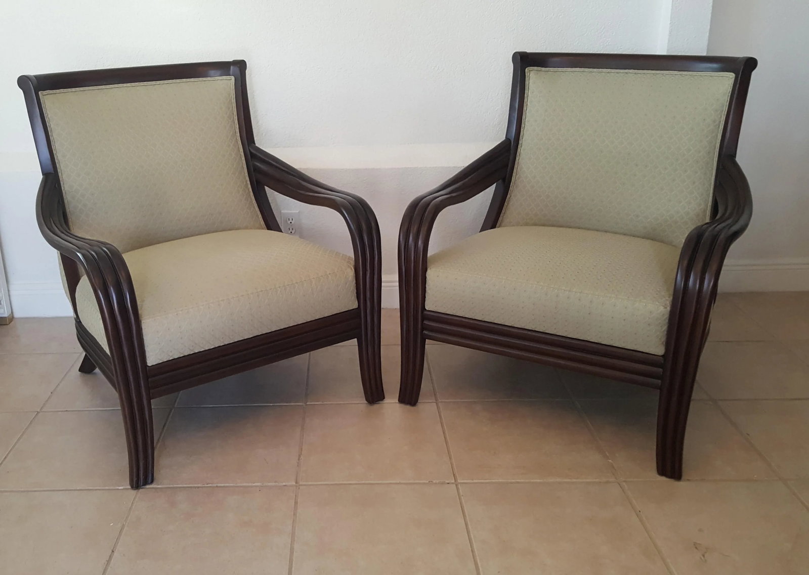 Thomasville Bentwood Arm Lounge Chairs - a Pair - 7