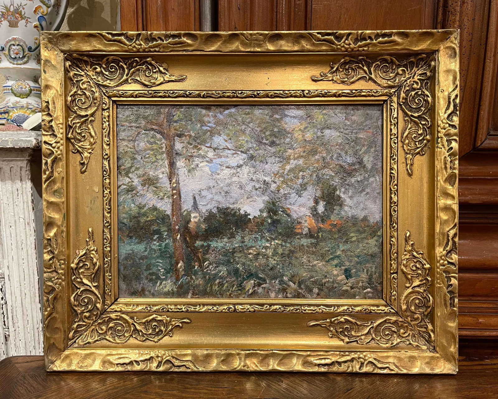 19th Century French Pastoral Oil Painting Signed H. D. Lemaitre - 5