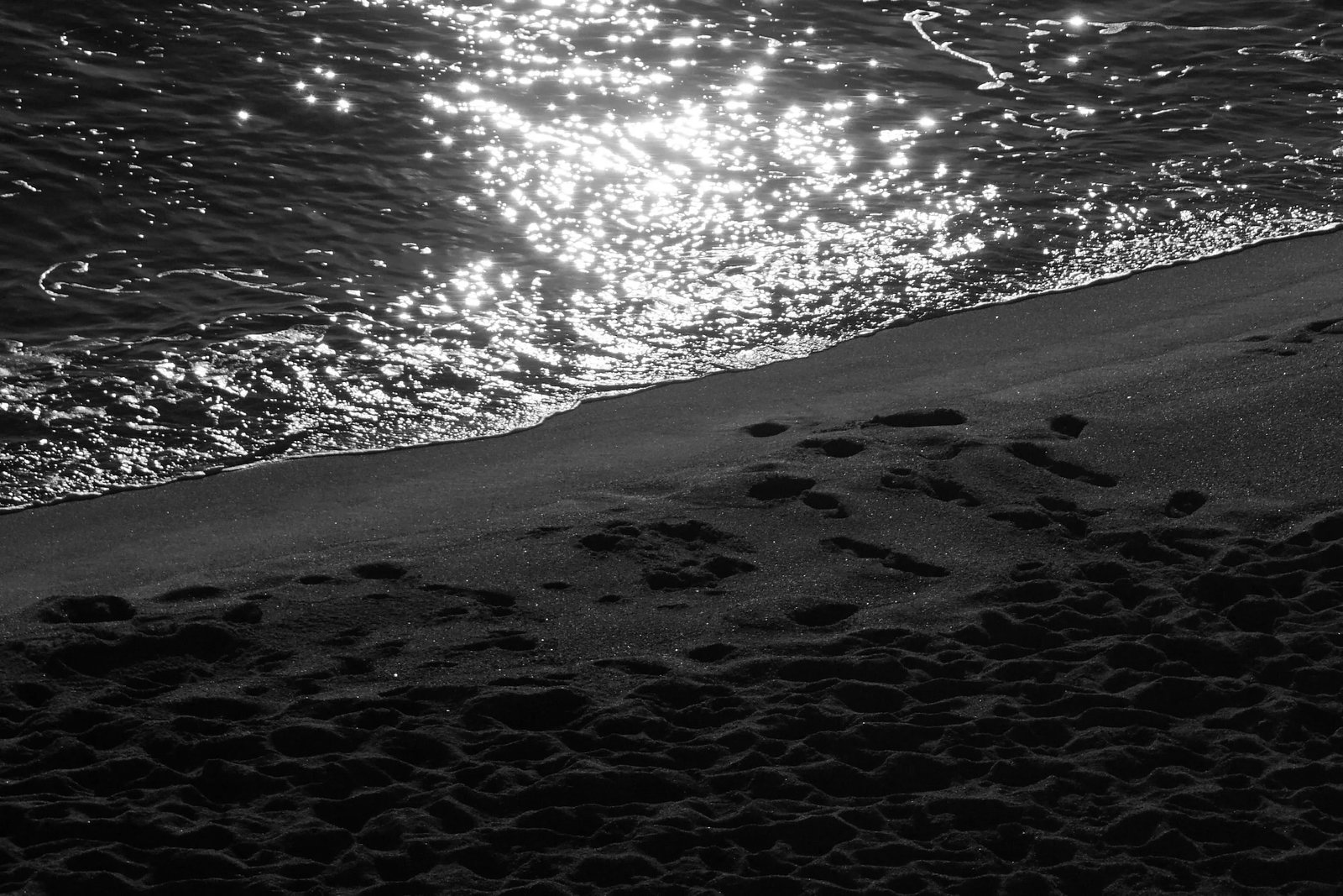 2021 "Dark Beach Sunrise" Black and White Seascape Giclee Print - 4