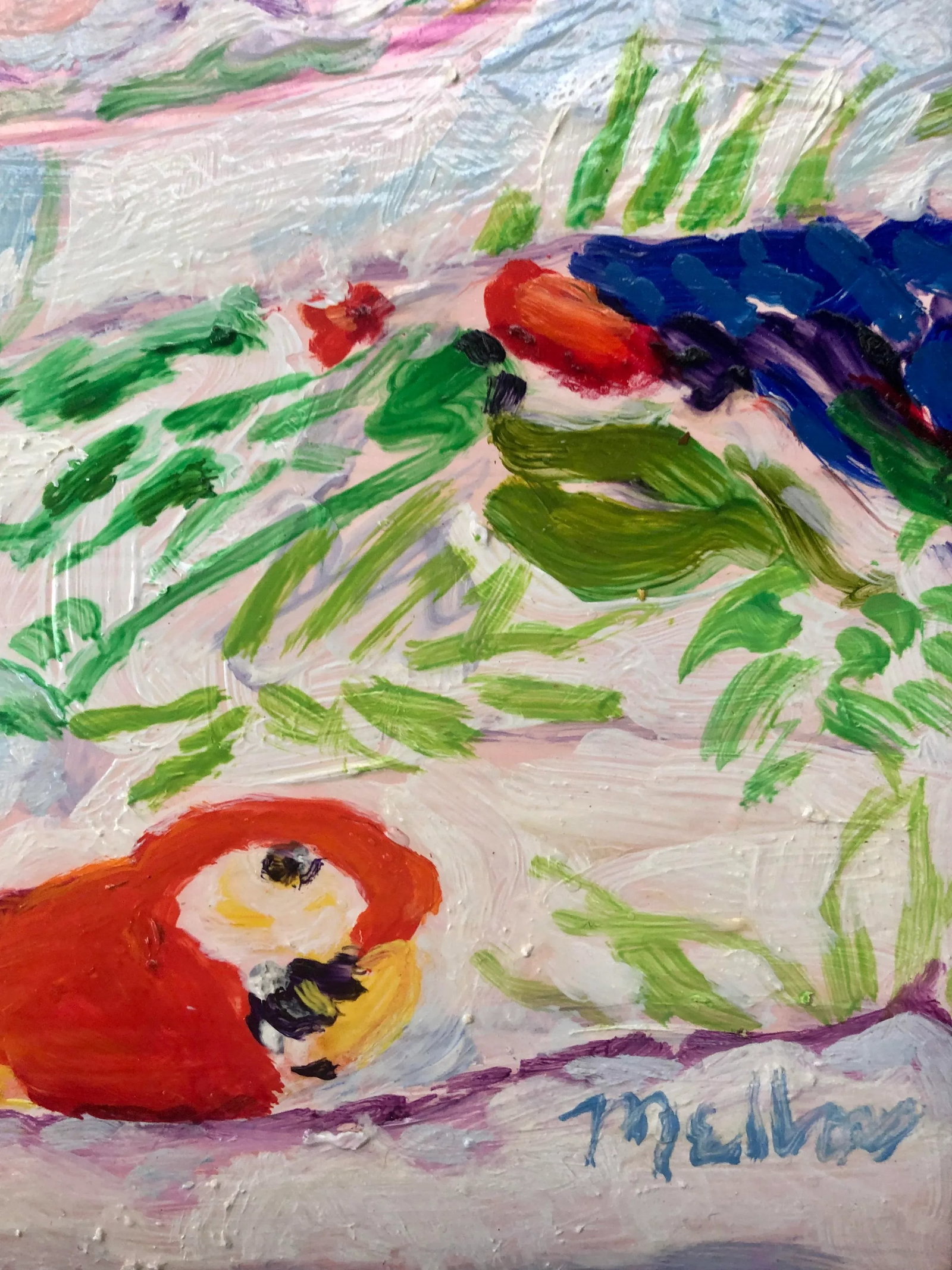 Parrot and Lemon Meringue Still Life Oil Painting - 3