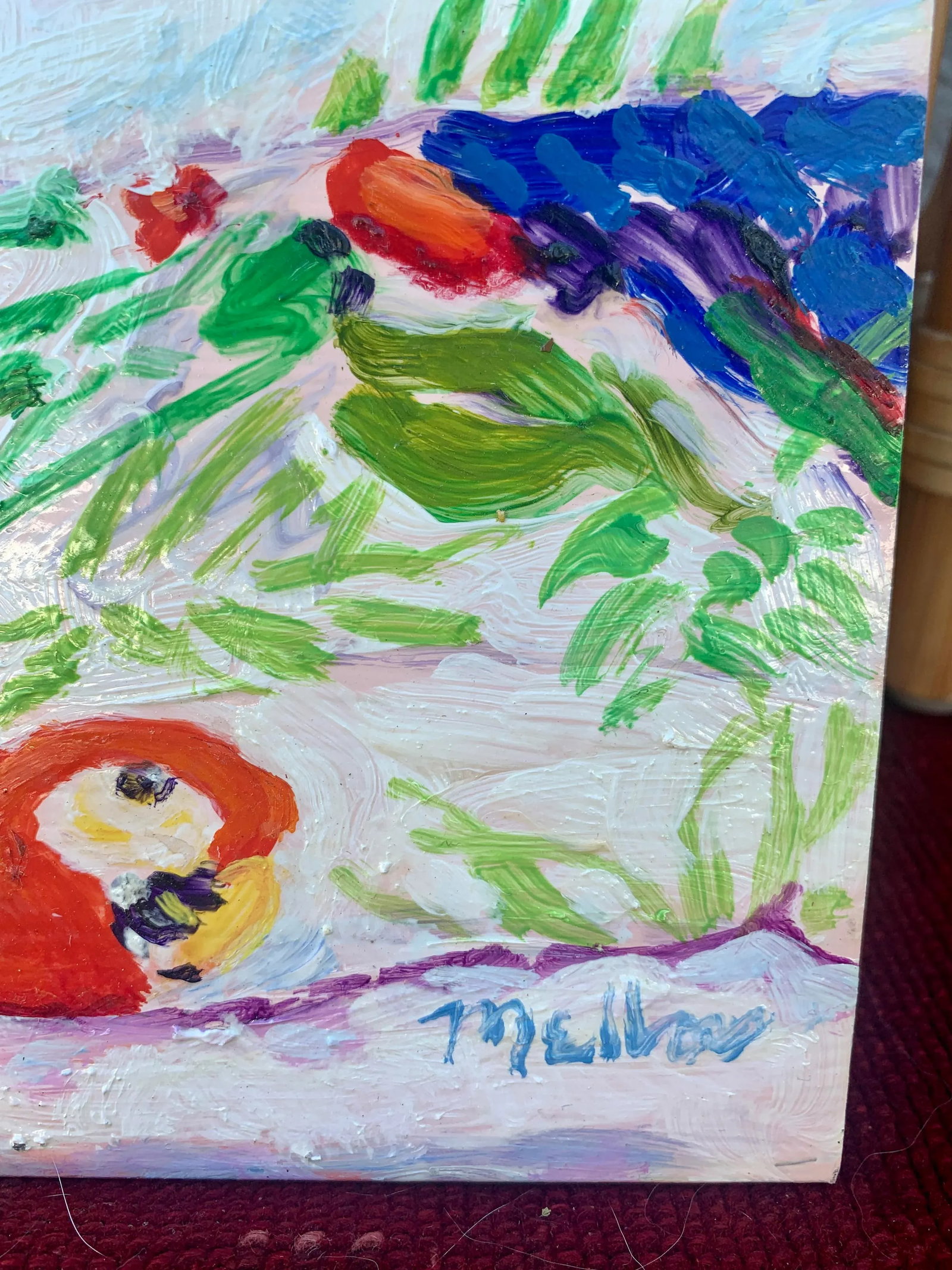 Parrot and Lemon Meringue Still Life Oil Painting - 8
