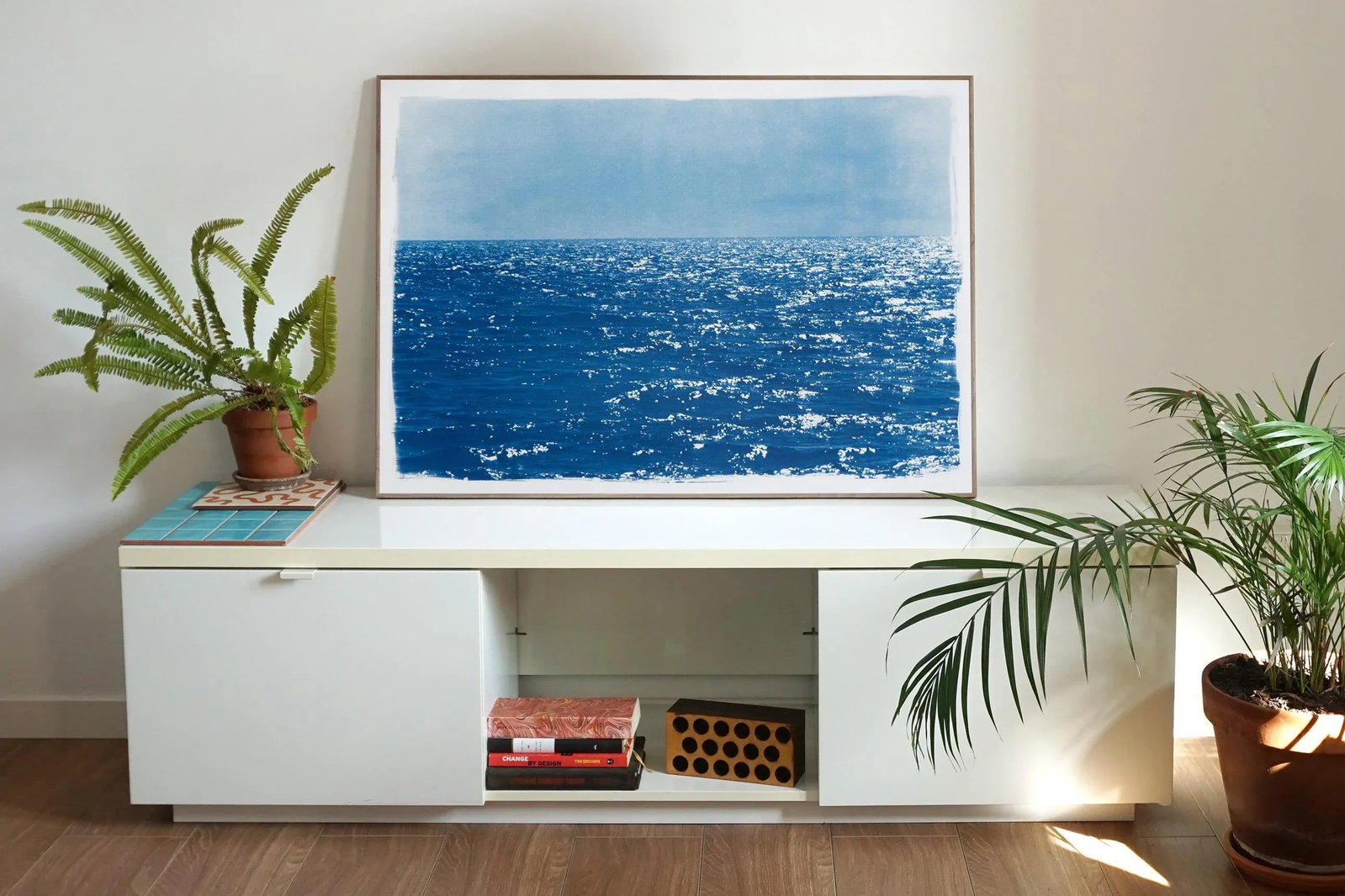 2020 "Day Time Seascape in Blue" Contemporary Seascape Cyanotype on Paper - 2