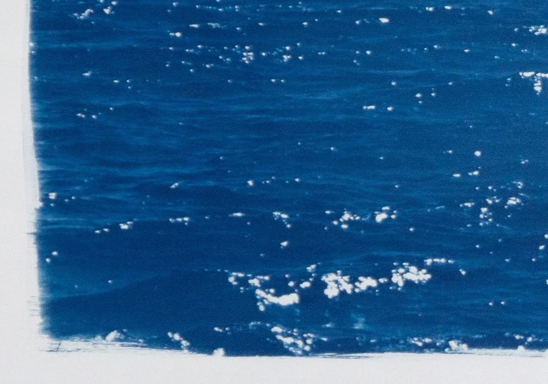 2020 "Day Time Seascape in Blue" Contemporary Seascape Cyanotype on Paper - 7
