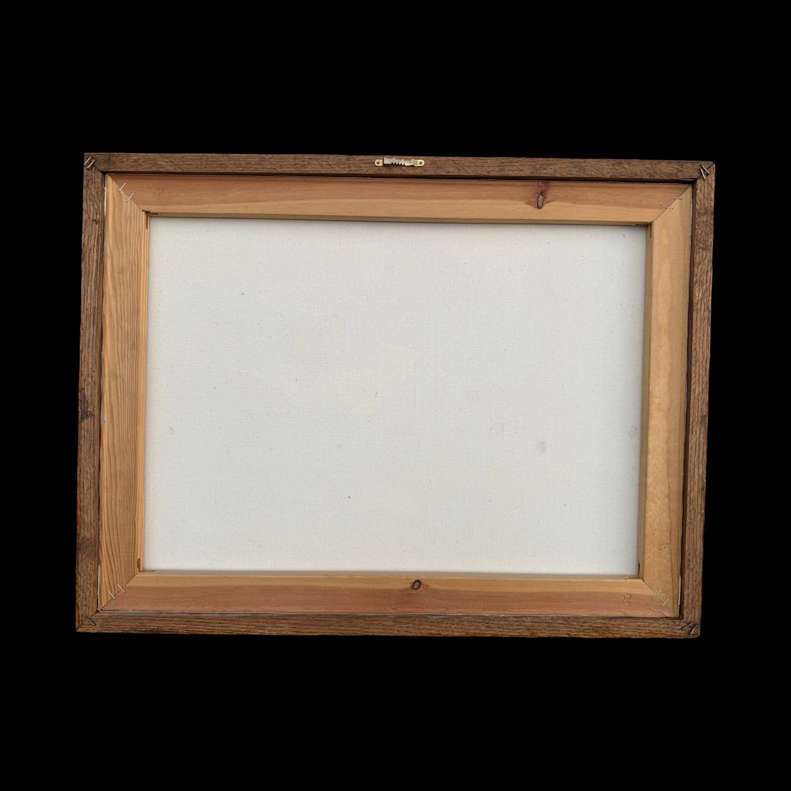 Mid-Century Expressionist Winter Mountain Landscape Oil Painting W/ Original Vintage Wood Frame - 8