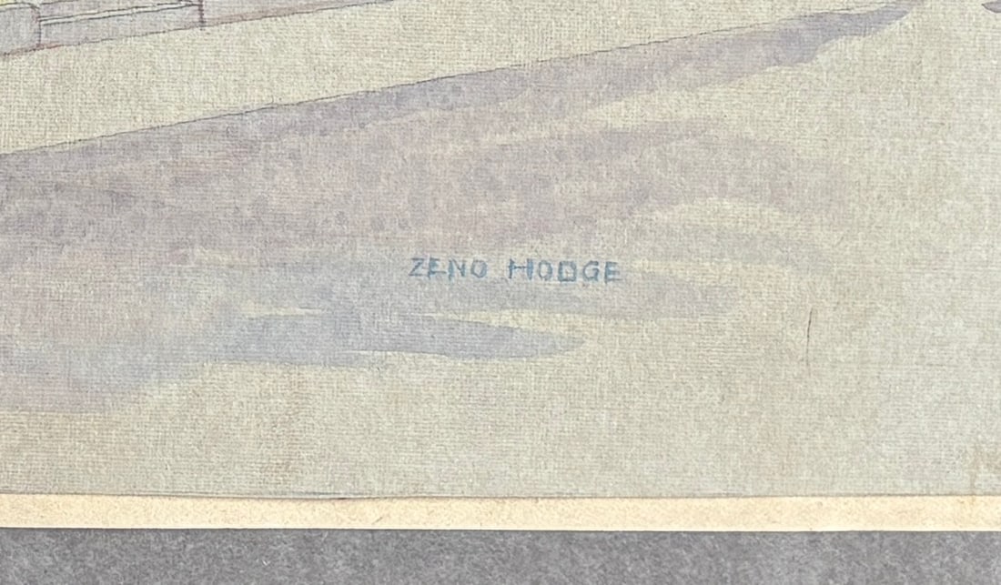 Architectual Study by Indiana Artist Zeno Hodge, Ca 1940s - 5
