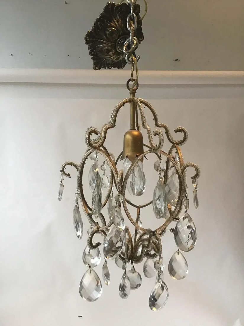 1970s Italian Beaded Chandelier - 2