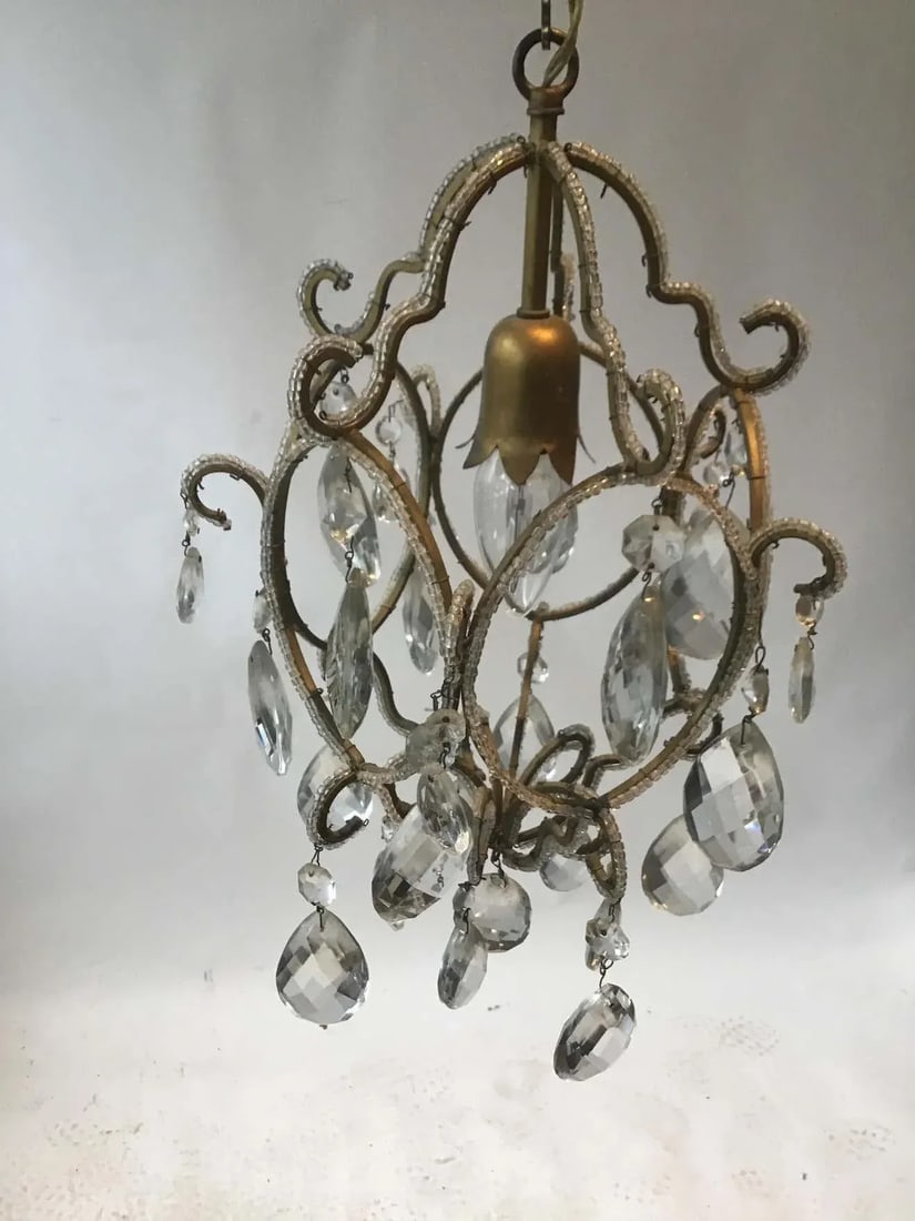 1970s Italian Beaded Chandelier - 4