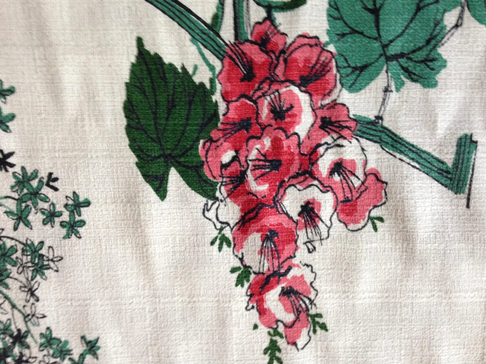 Barkcloth Furnishing Fabric Upholstery Yardage, 11 Yards, 1940-50, Westbury by Imperial - 3