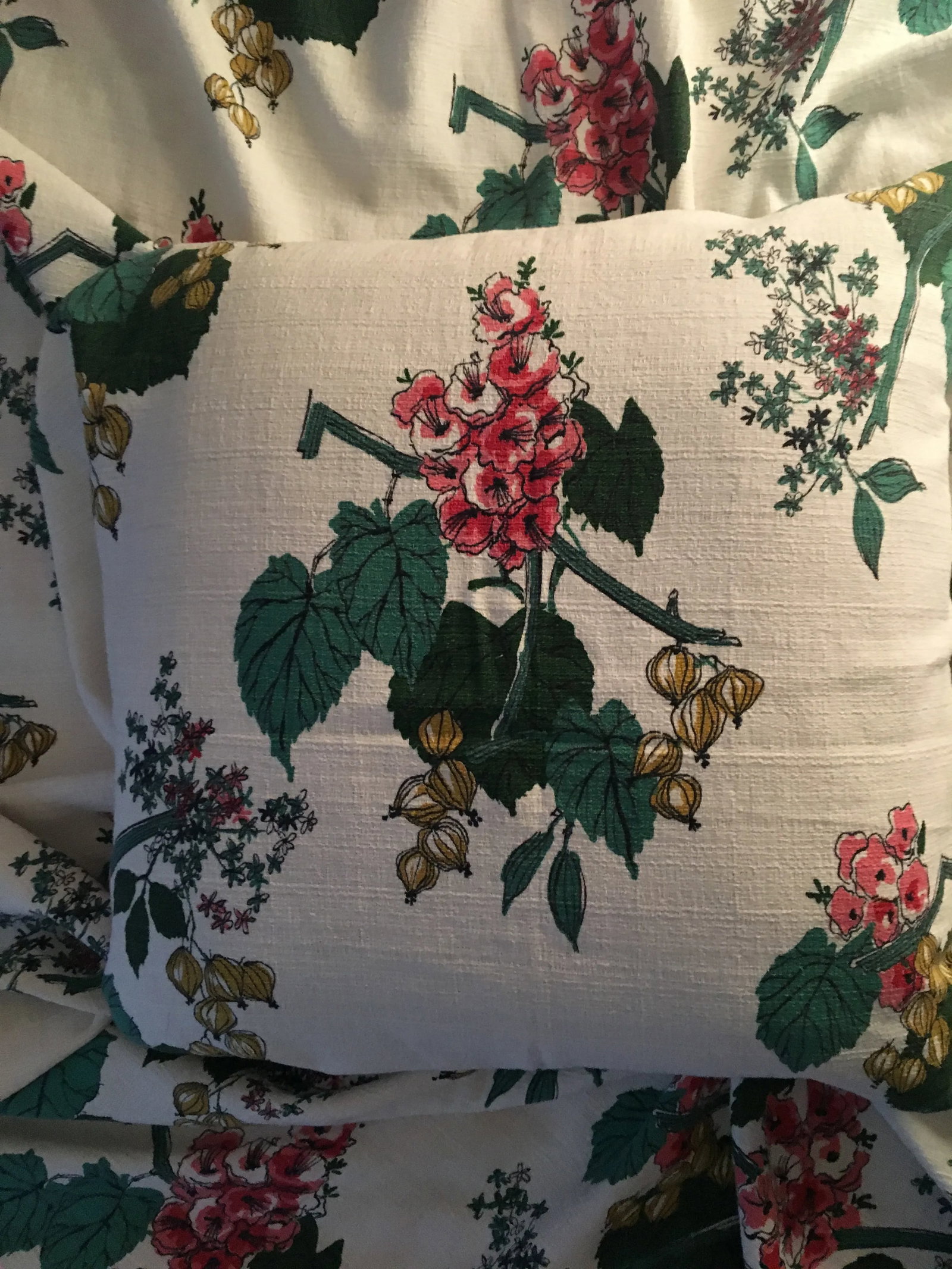 Barkcloth Furnishing Fabric Upholstery Yardage, 11 Yards, 1940-50, Westbury by Imperial - 8