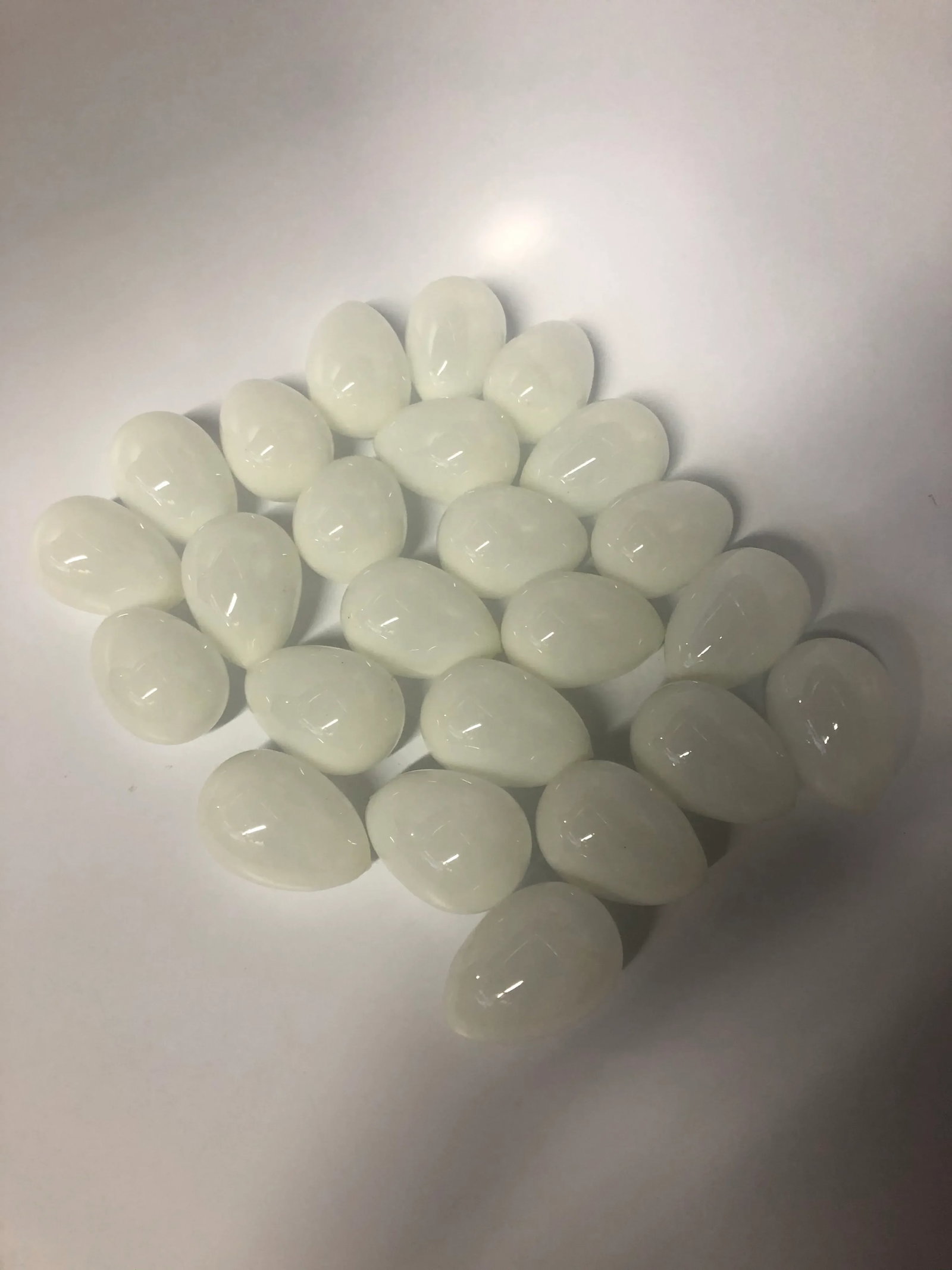 Vintage White Milk Glass Eggs - Set of 24 - 2