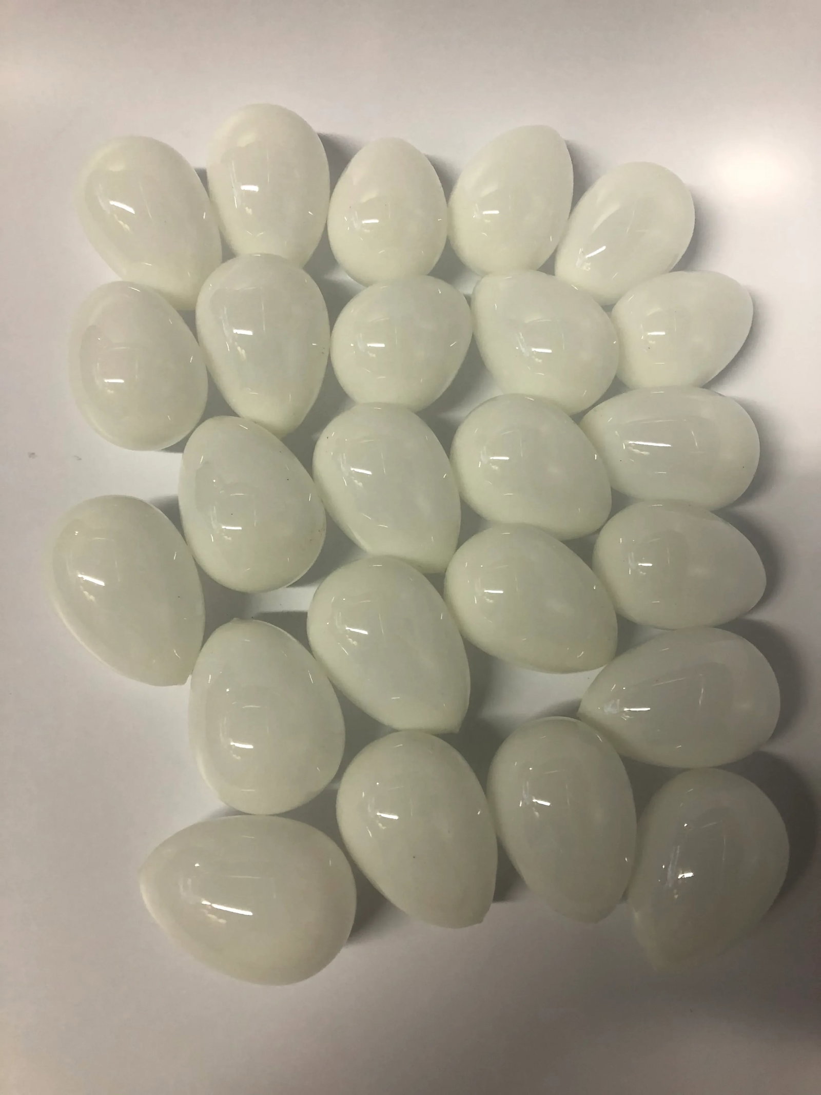 Vintage White Milk Glass Eggs - Set of 24 - 3