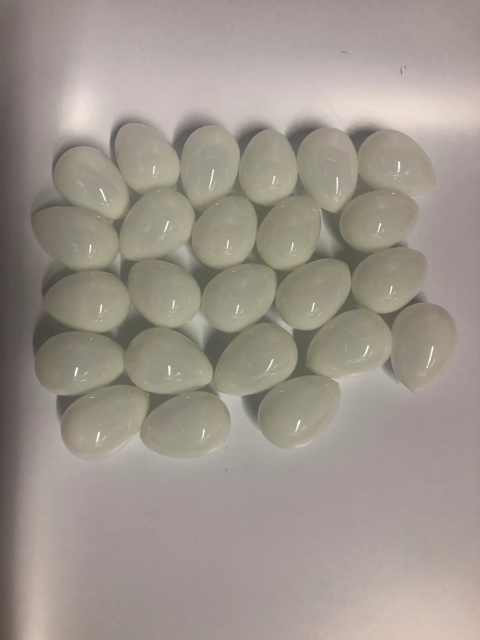 Vintage White Milk Glass Eggs - Set of 24 - 4