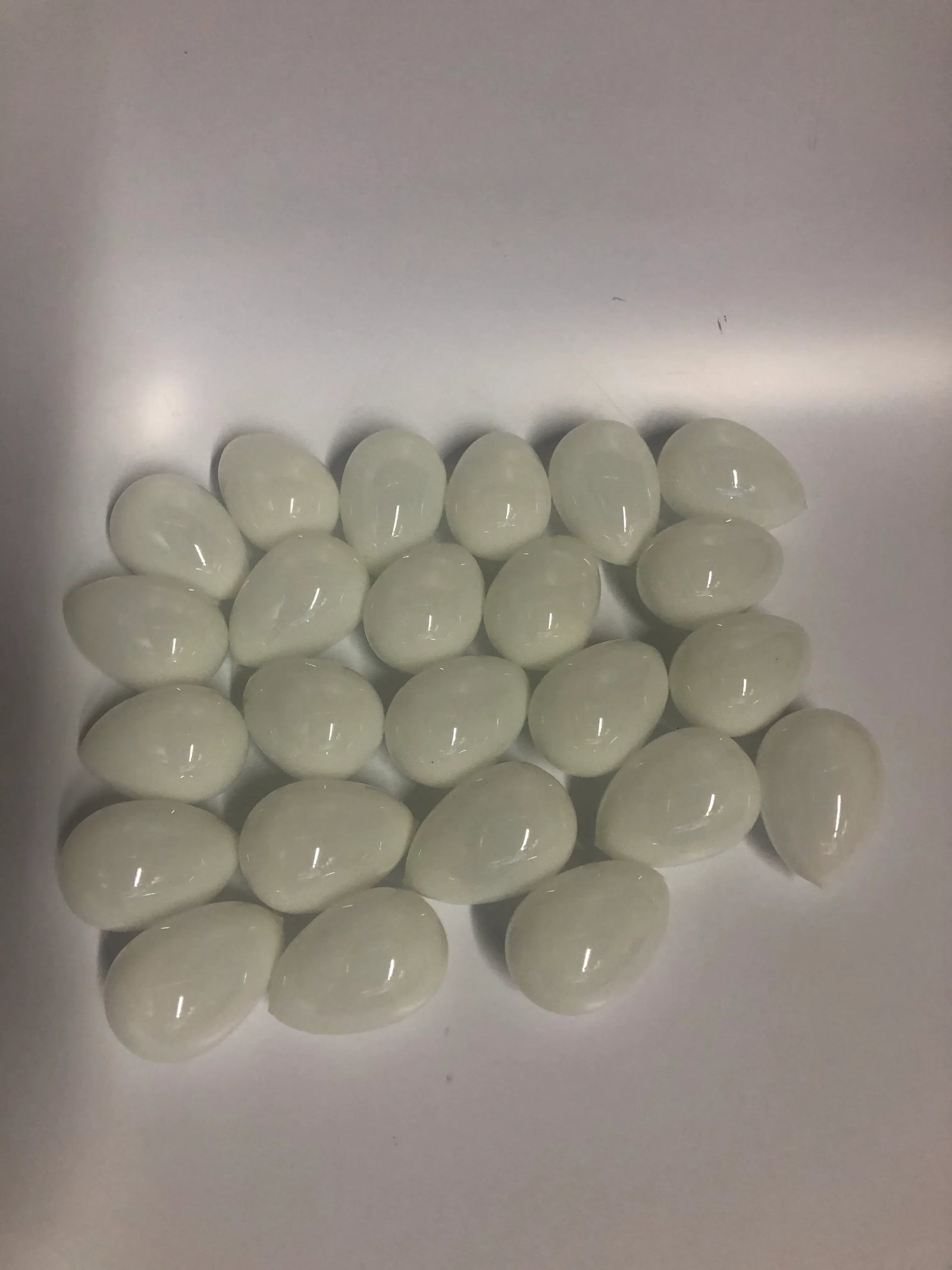 Vintage White Milk Glass Eggs - Set of 24 - 5