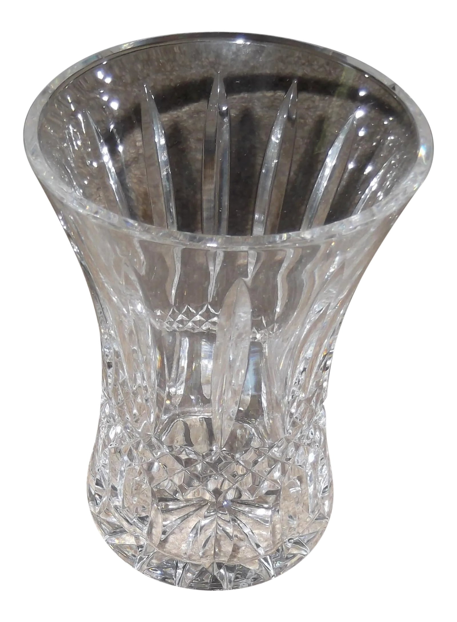 Waterford Classic Crystal Vase: Beautiful Waterford Vase. Classic Cut Crystal Vase with a flare at the top that is just perfect in design and dimensions. This is my favorite vase! It is elegant and classic and just the right size, n