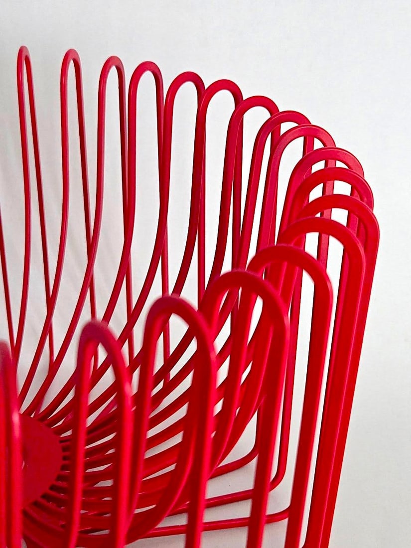 1990's Scandinavian Modern Red Fruit/Centerpiece Bowl Designed by Ehlen Johansson - 11