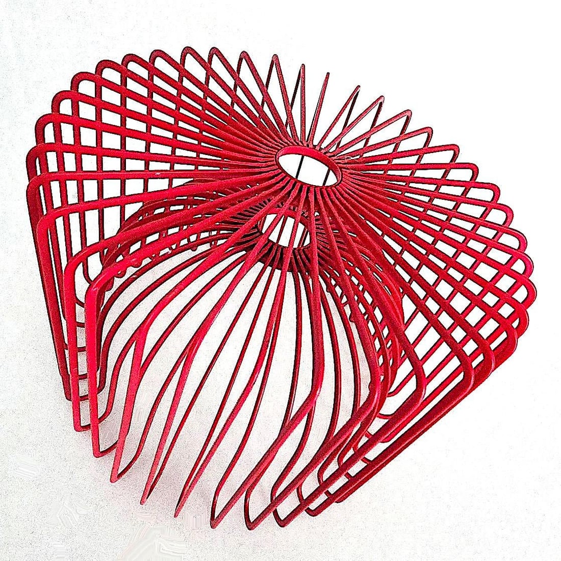 1990's Scandinavian Modern Red Fruit/Centerpiece Bowl Designed by Ehlen Johansson - 12