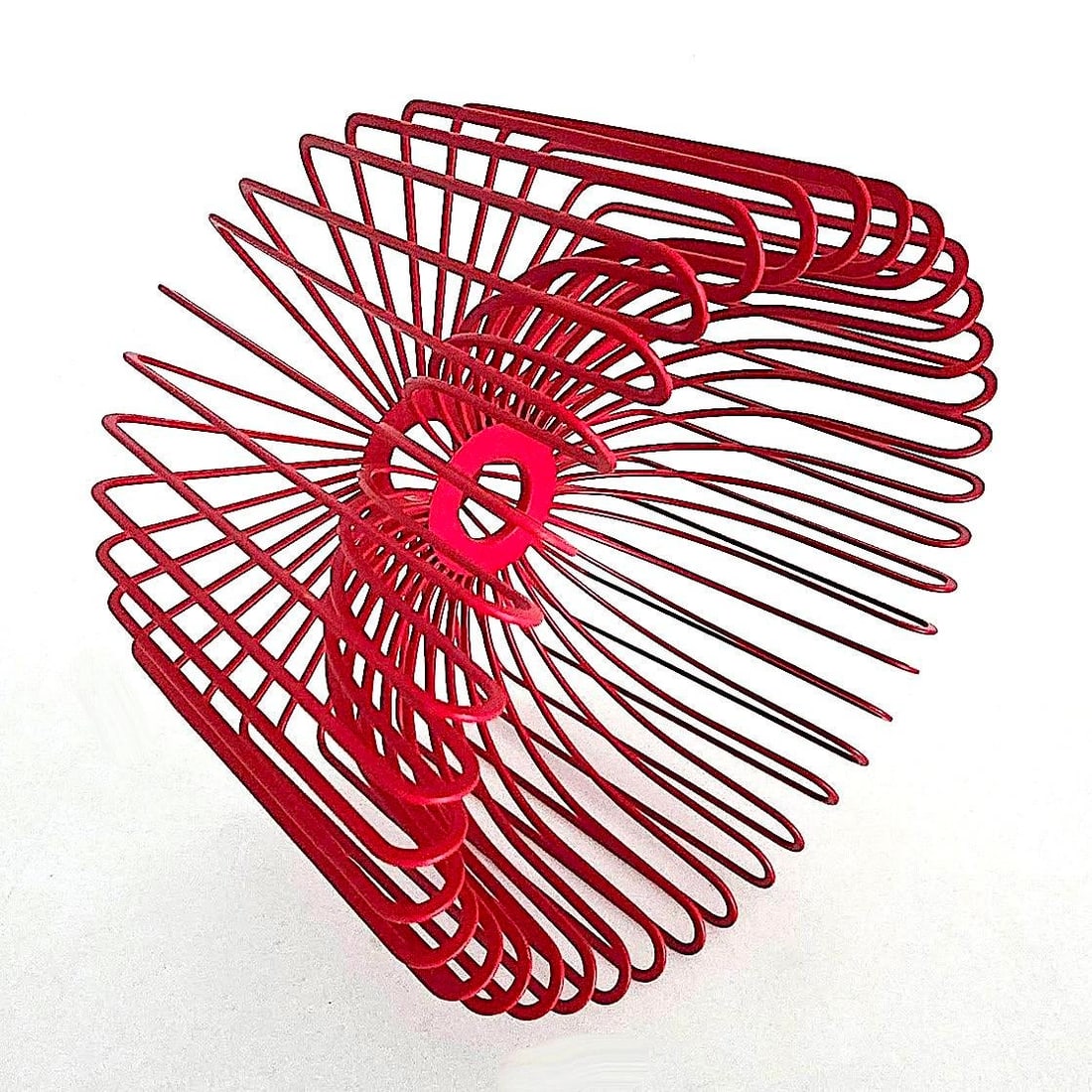 1990's Scandinavian Modern Red Fruit/Centerpiece Bowl Designed by Ehlen Johansson - 16