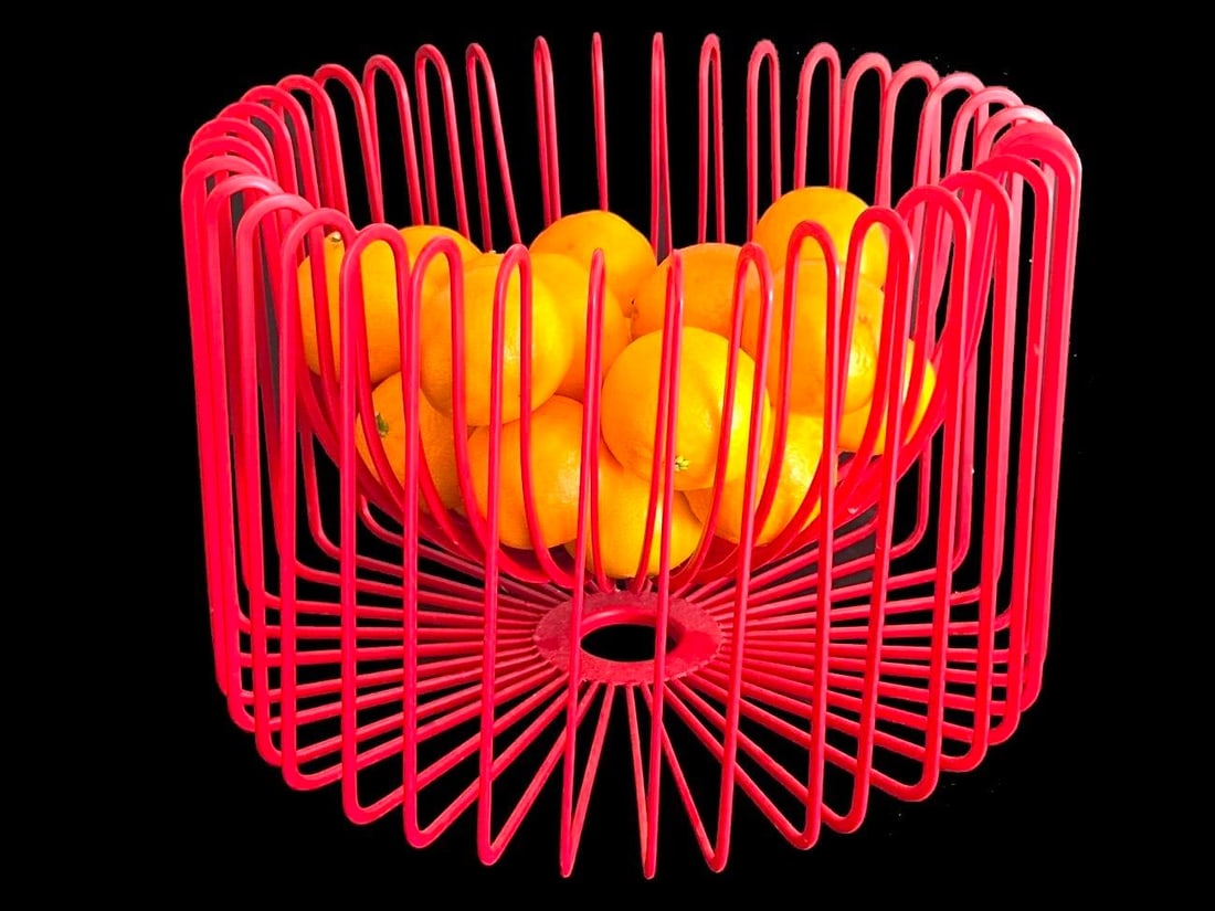 1990's Scandinavian Modern Red Fruit/Centerpiece Bowl Designed by Ehlen Johansson - 5
