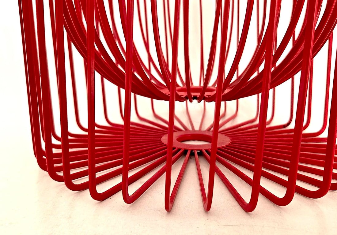 1990's Scandinavian Modern Red Fruit/Centerpiece Bowl Designed by Ehlen Johansson - 7