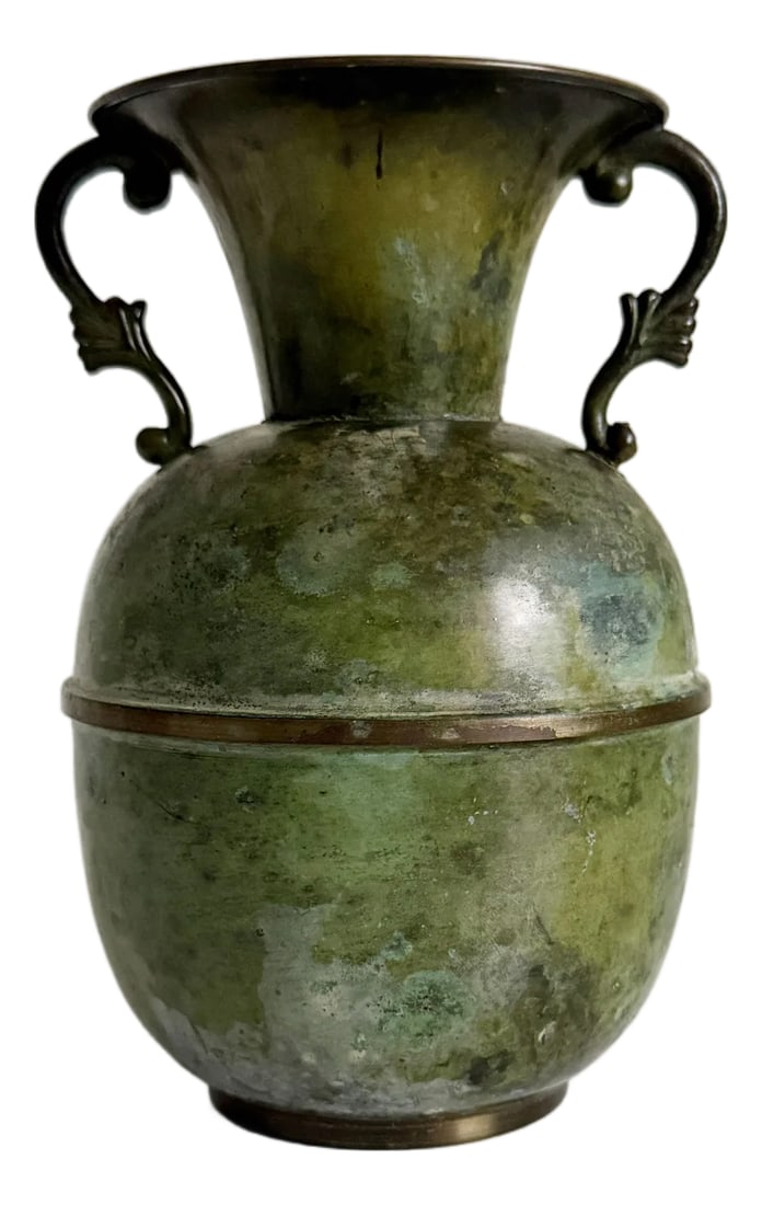 Art Deco Style Bronze Verdigris Vase (1 of 8)