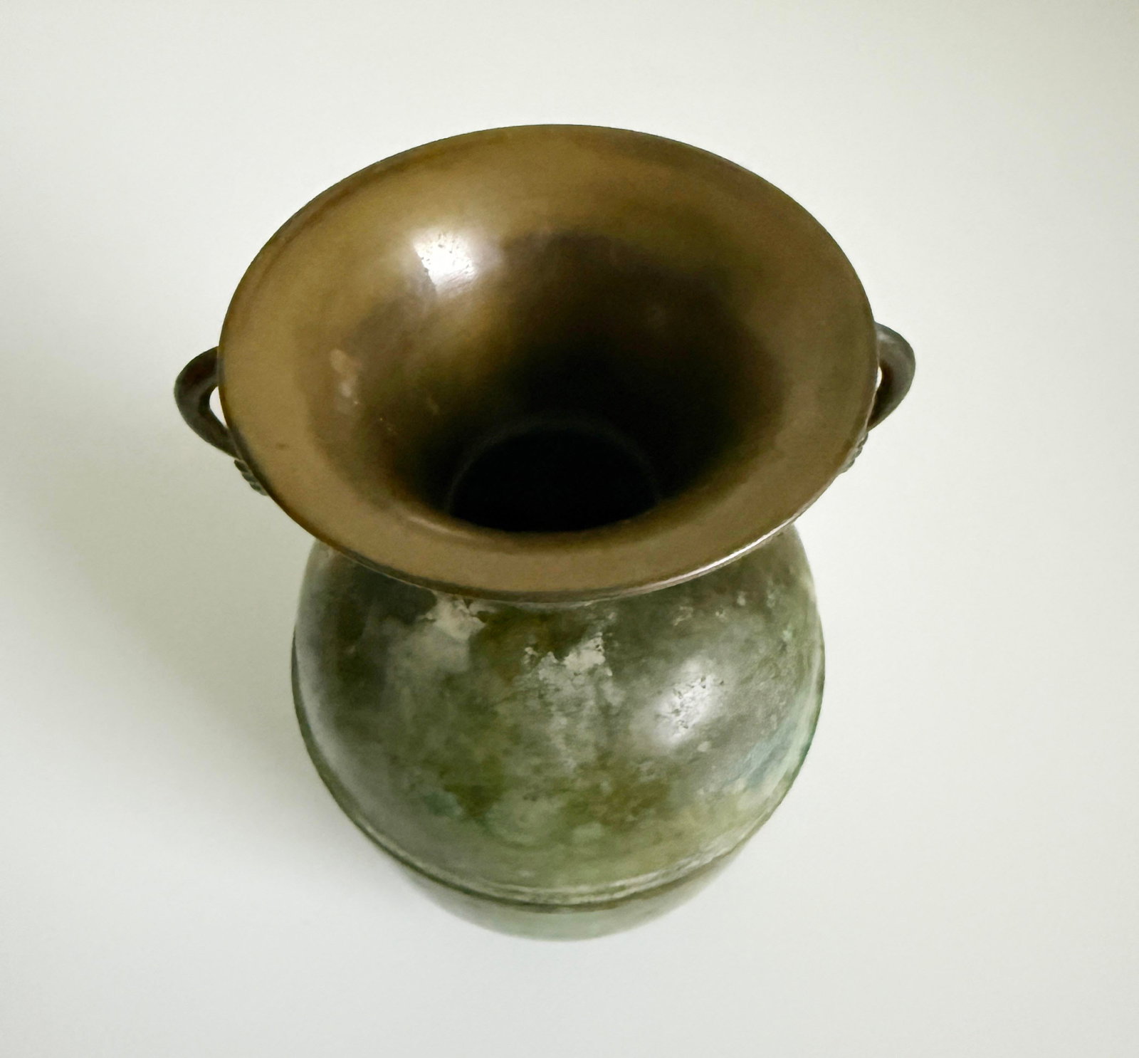 Art Deco Style Bronze Verdigris Vase - 2