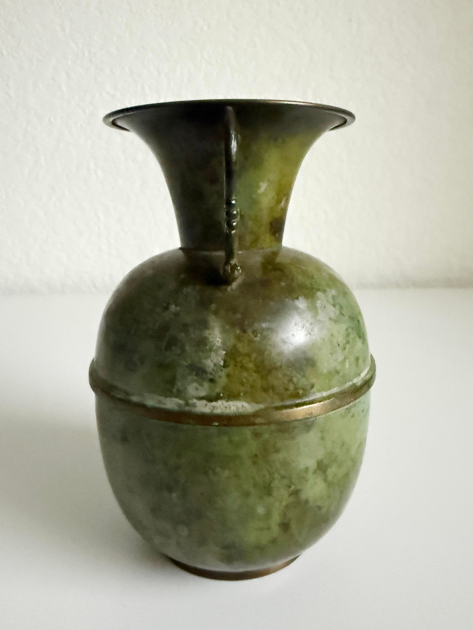 Art Deco Style Bronze Verdigris Vase - 4