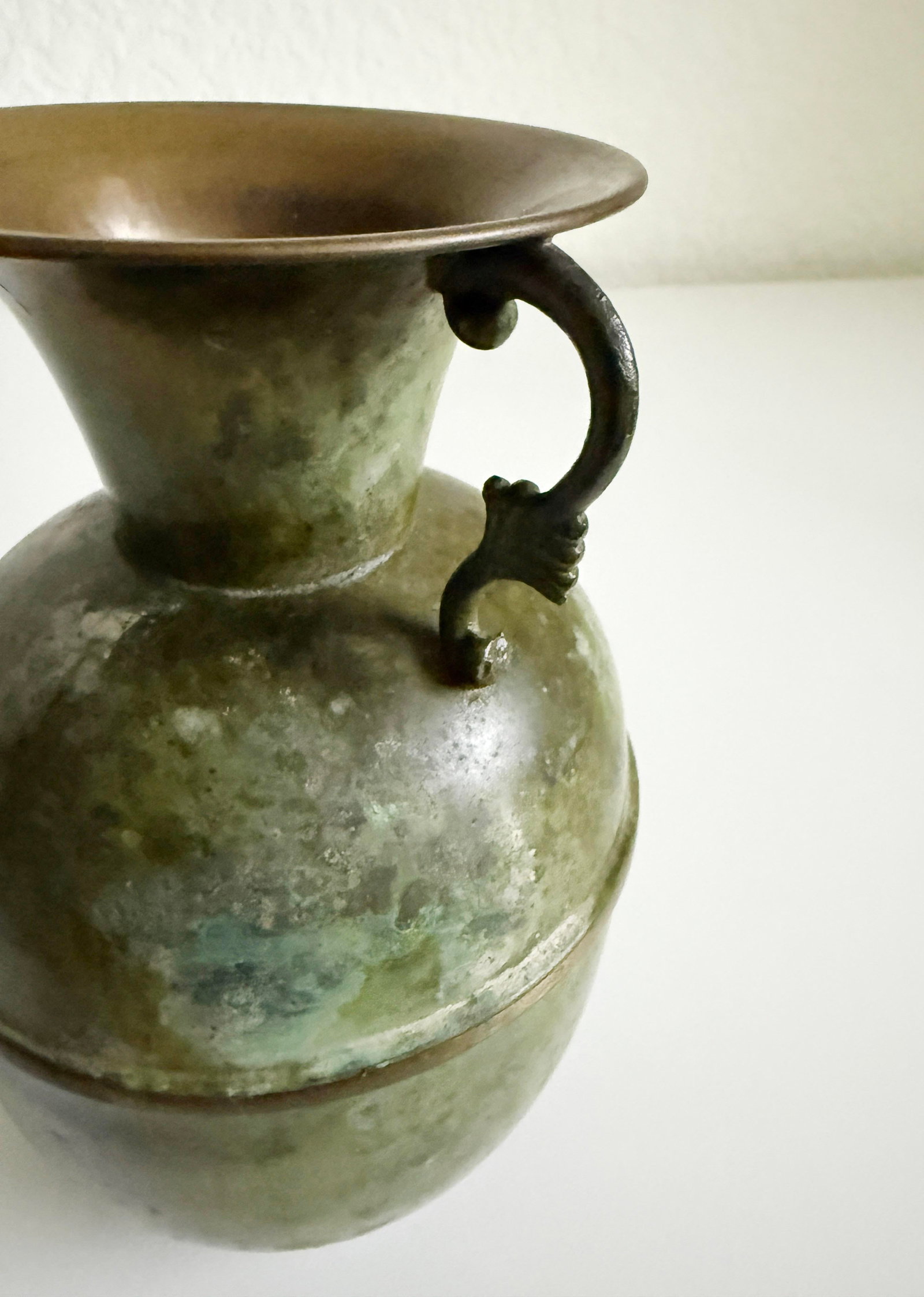 Art Deco Style Bronze Verdigris Vase - 5