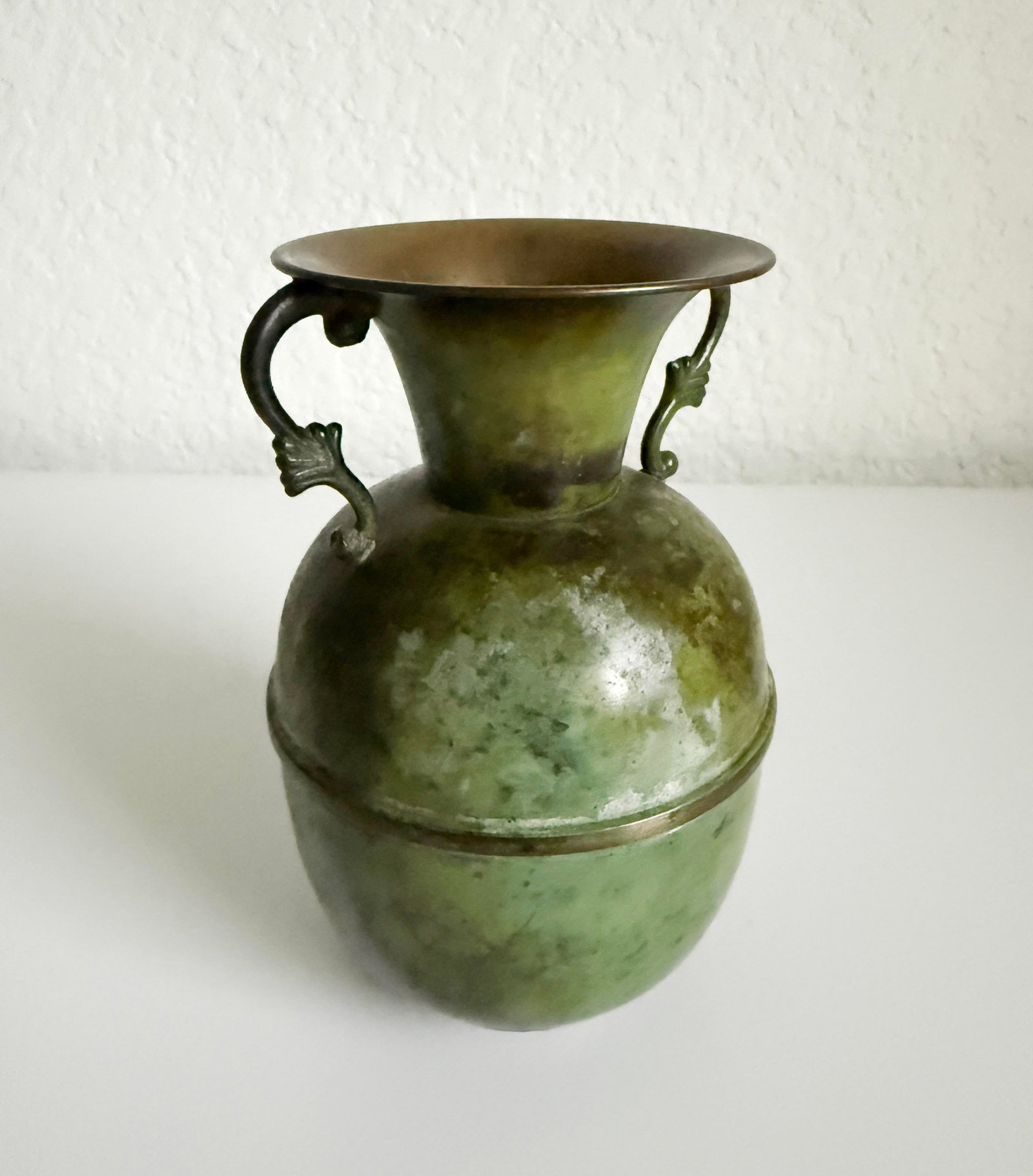 Art Deco Style Bronze Verdigris Vase - 6
